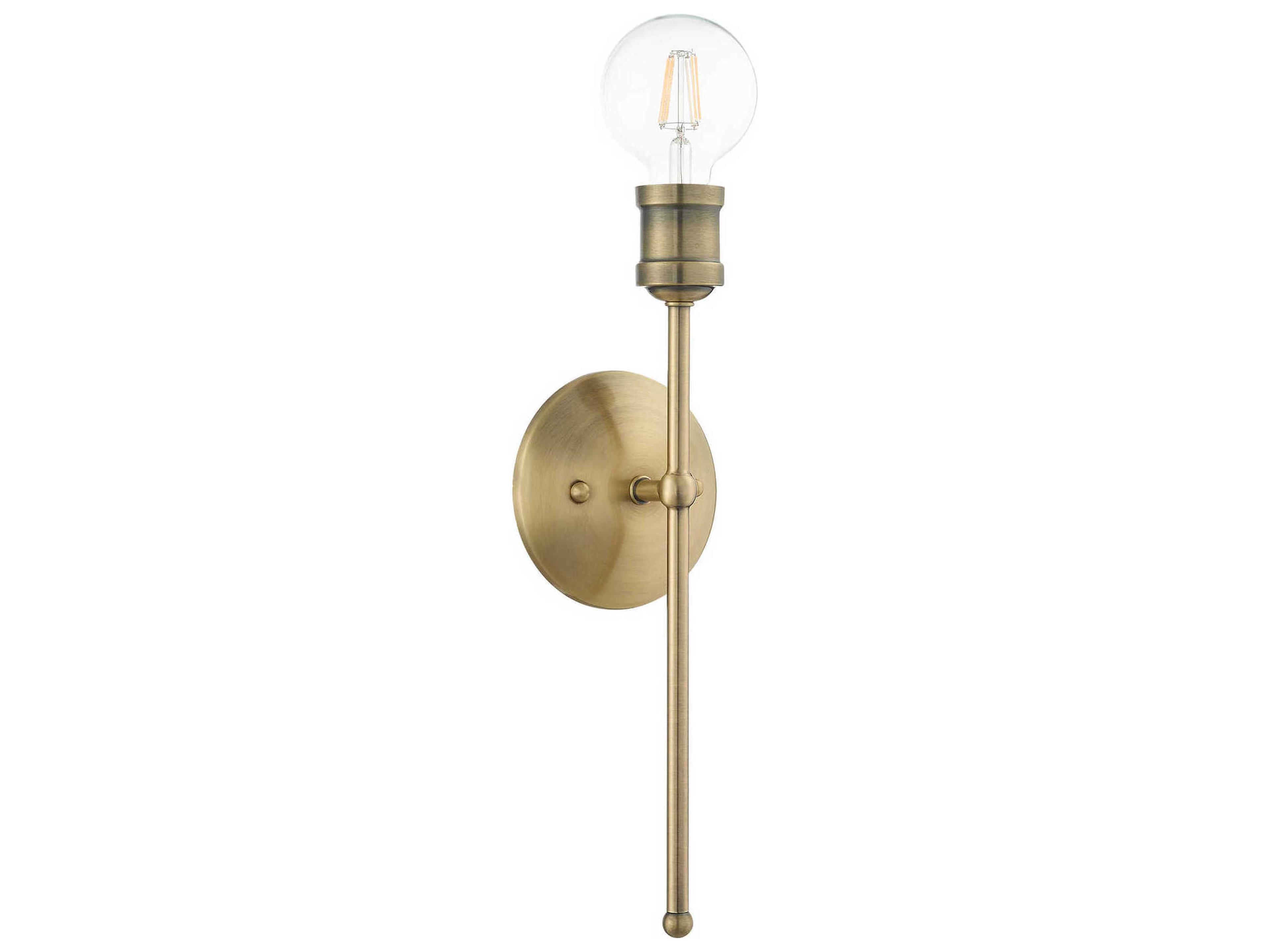 Livex Lighting Lansdale 1-Light Antique Brass Wall Sconce
