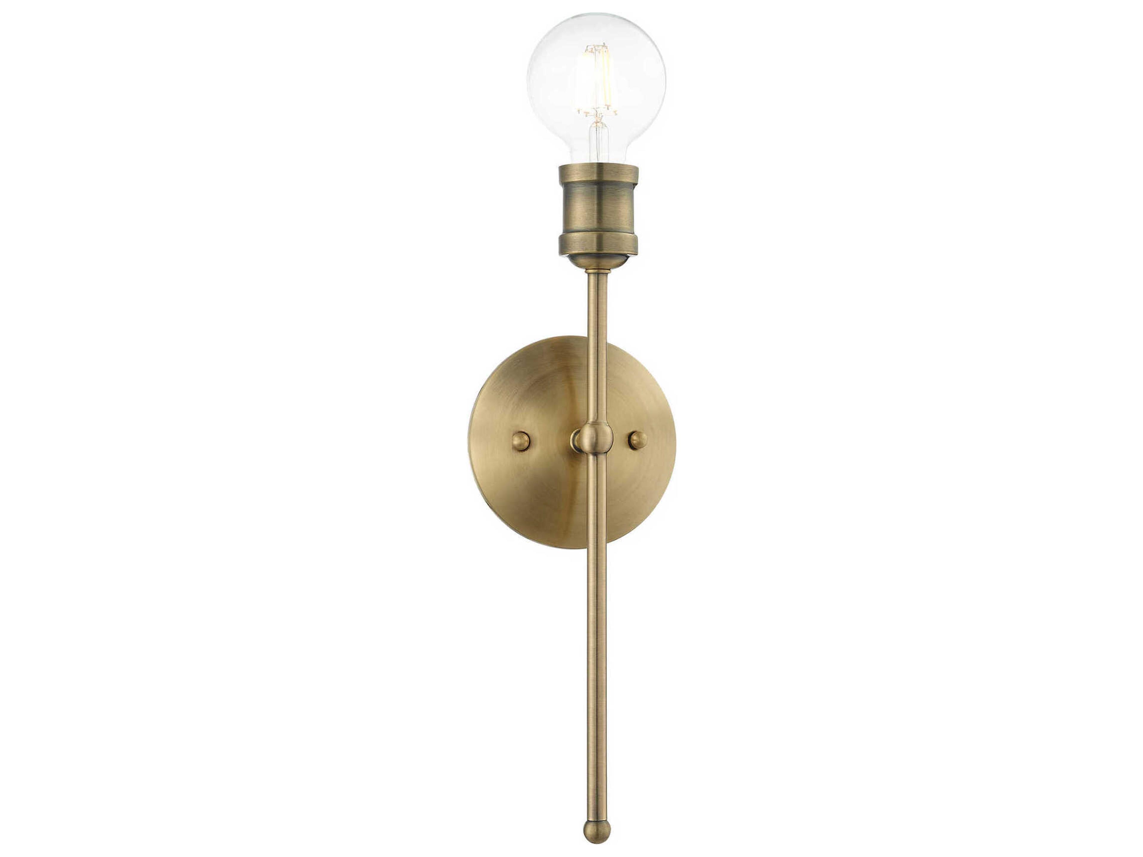 Livex Lighting Lansdale 1-Light Antique Brass Wall Sconce