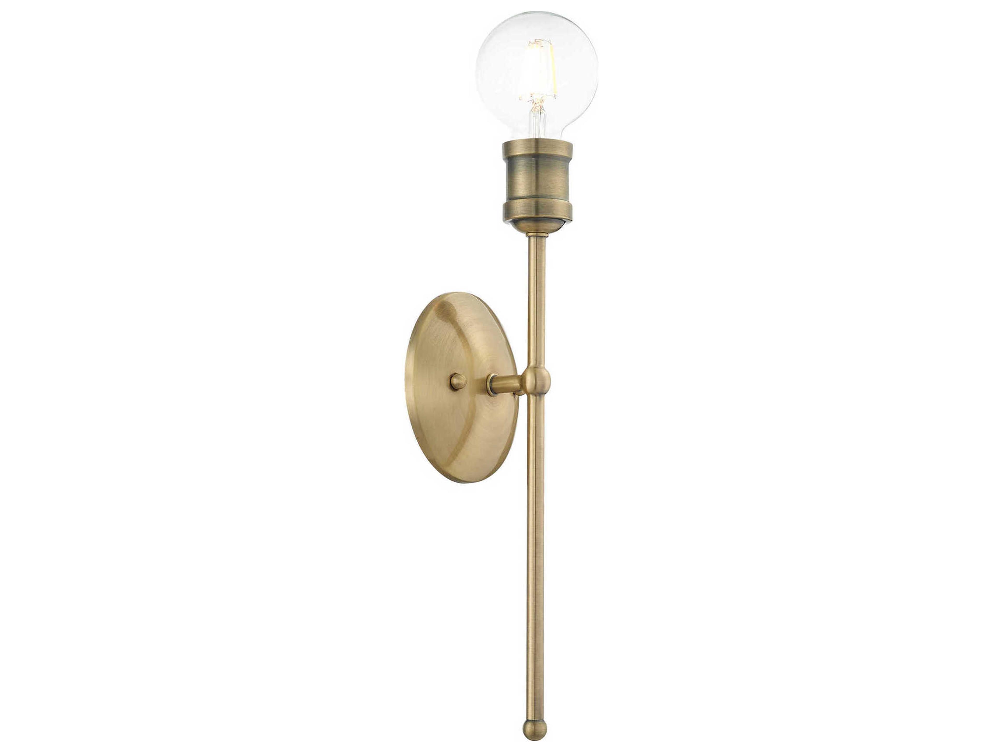 Livex Lighting Lansdale 1-Light Antique Brass Wall Sconce