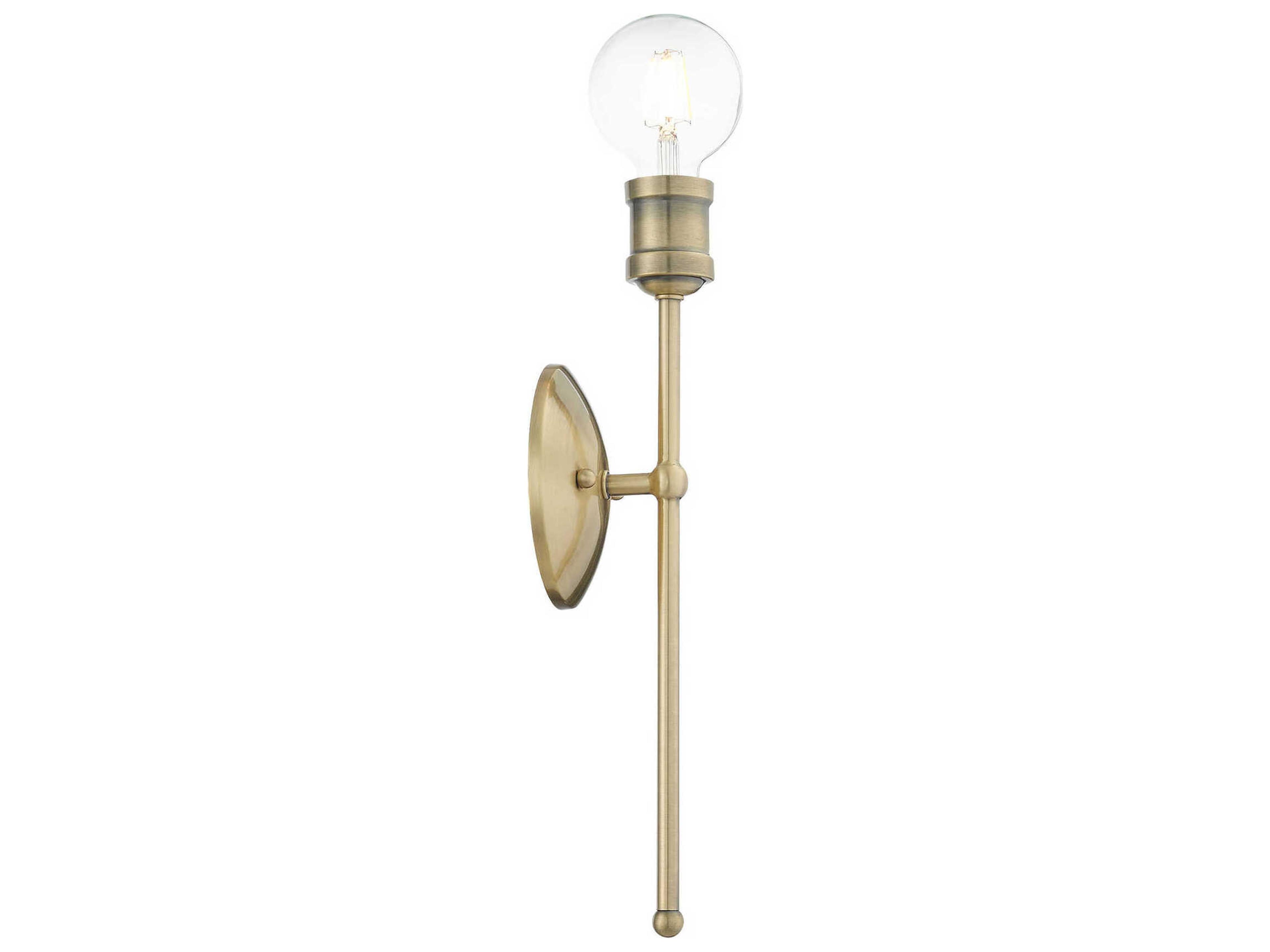 Livex Lighting Lansdale 1-Light Antique Brass Wall Sconce