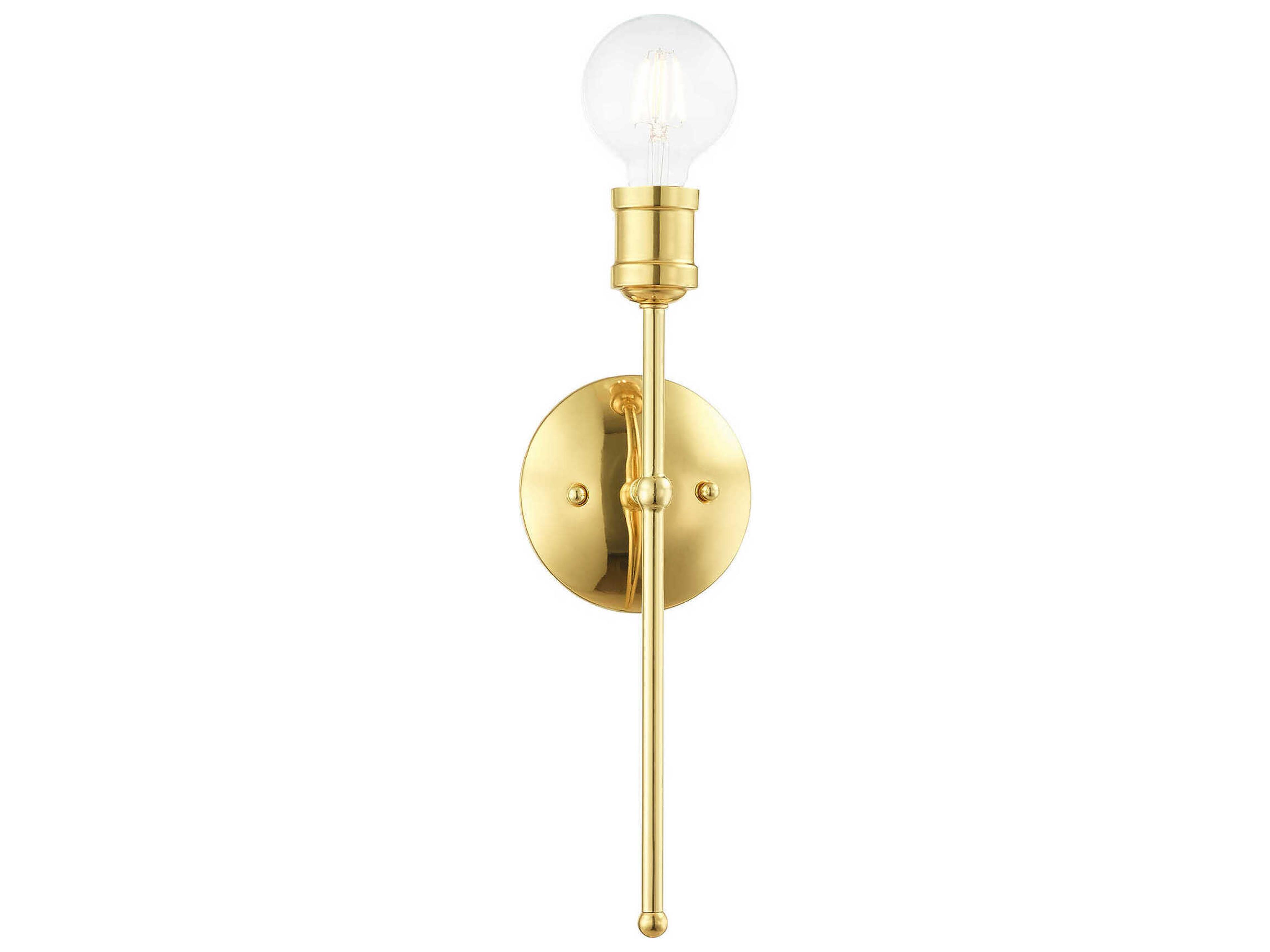 Livex Lighting Lansdale 1-Light Polished Brass Wall Sconce