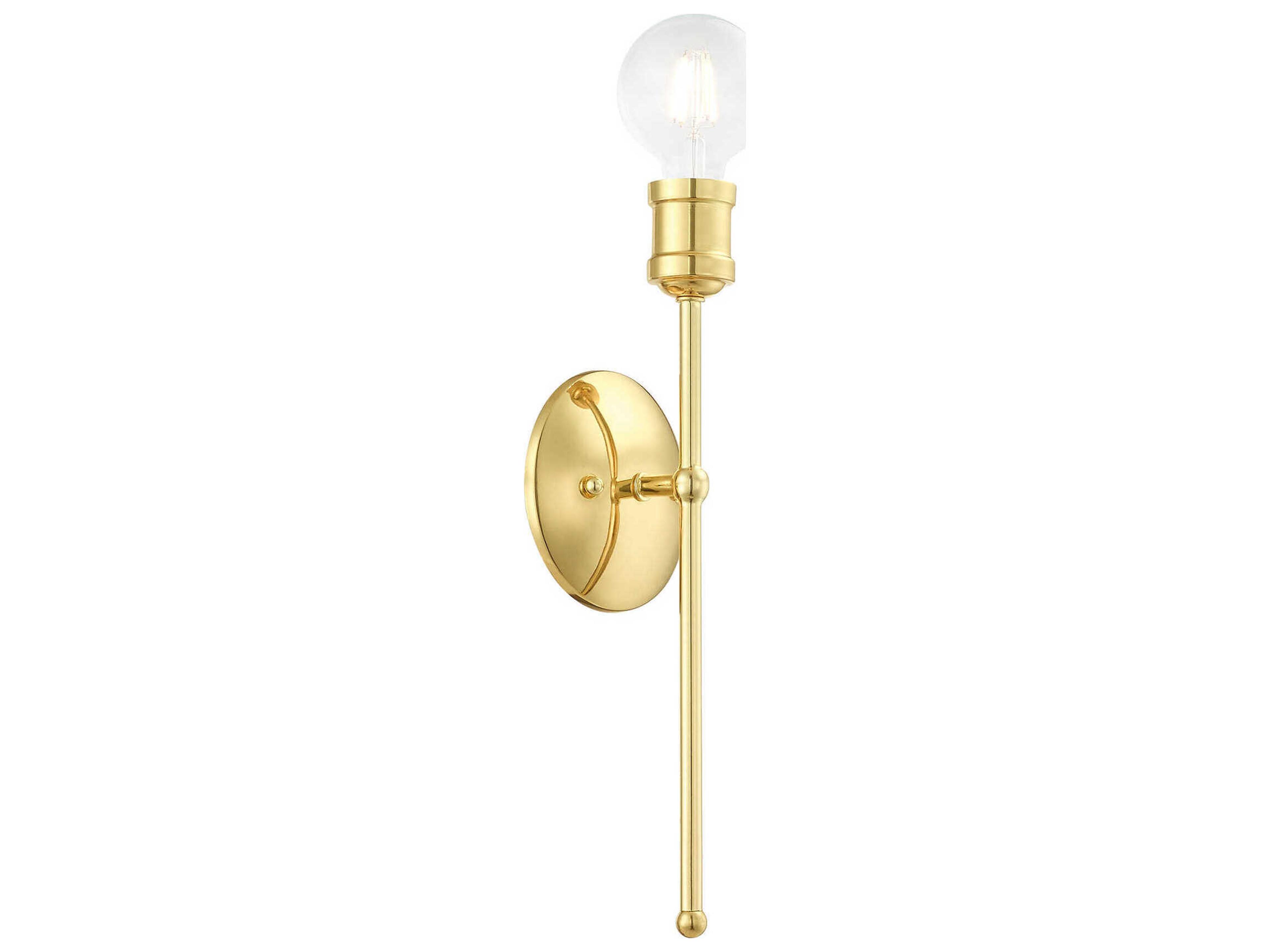 Livex Lighting Lansdale 1-Light Polished Brass Wall Sconce