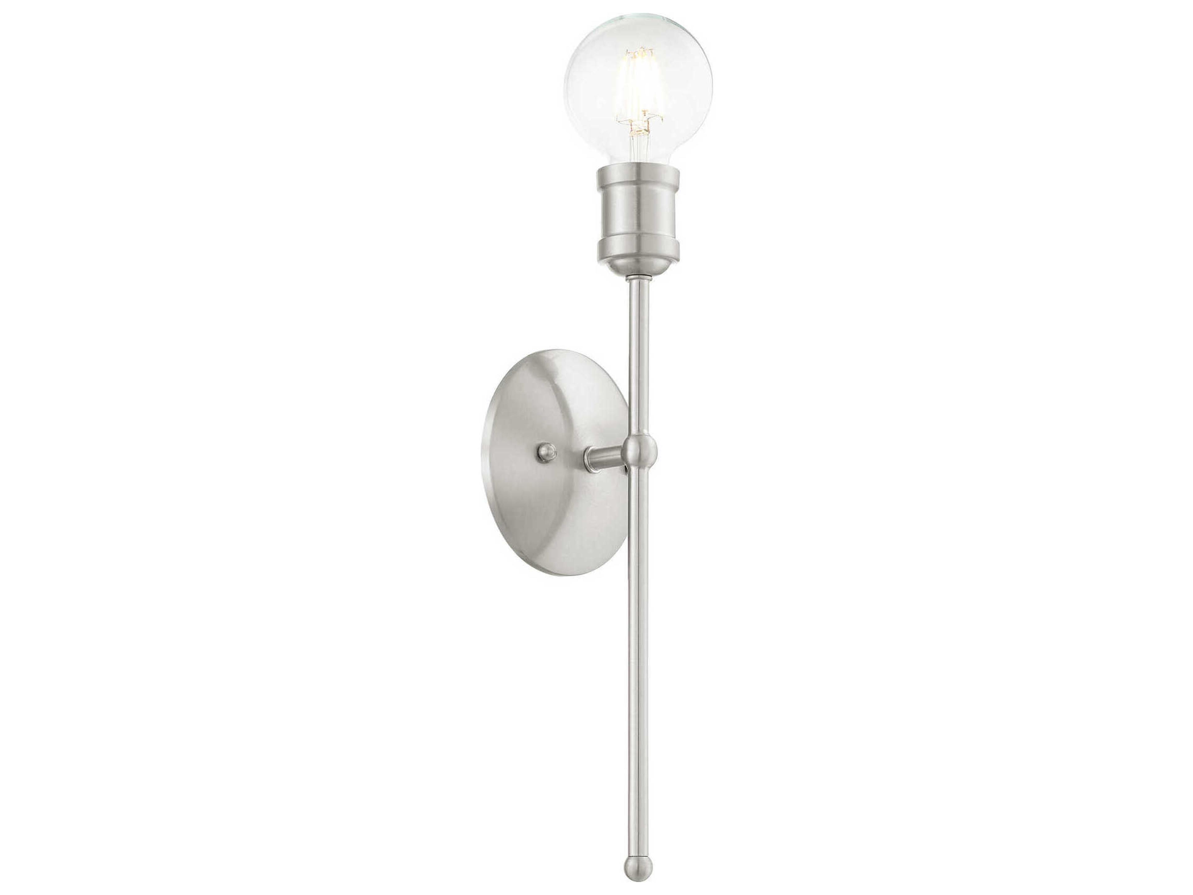 Livex Lighting Lansdale 1-Light Brushed Nickel Wall Sconce