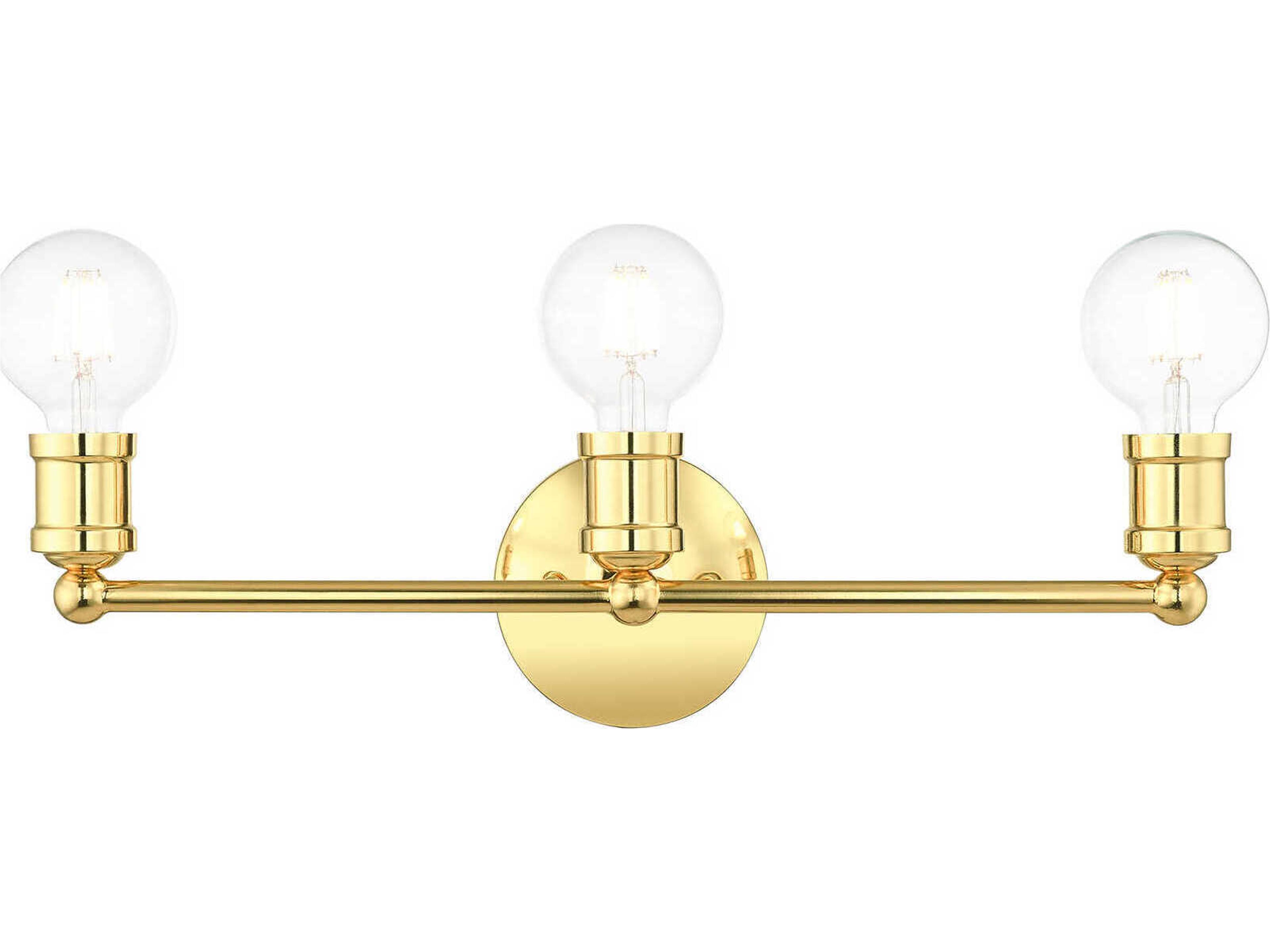 Lansdale 3-Light Polished Brass Vanity Light
