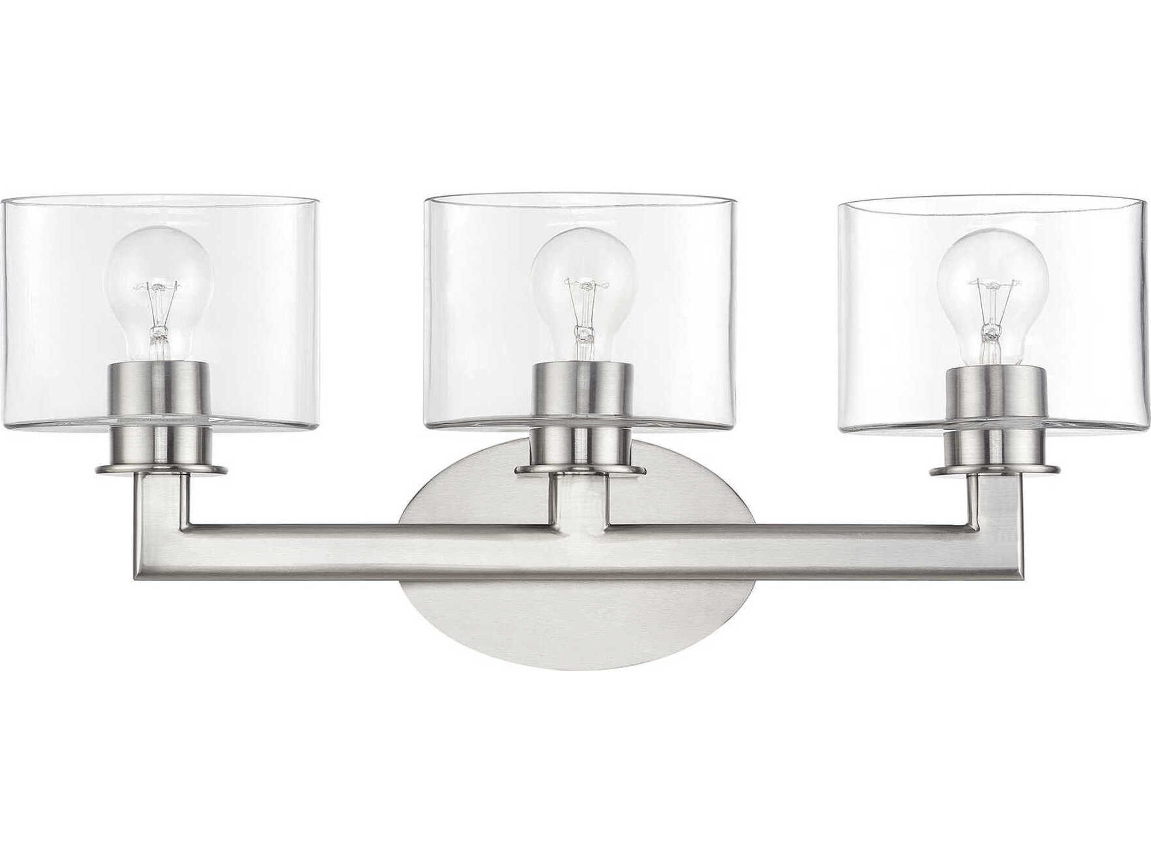 Bernardino 3-Light Brushed Nickel Vanity Light