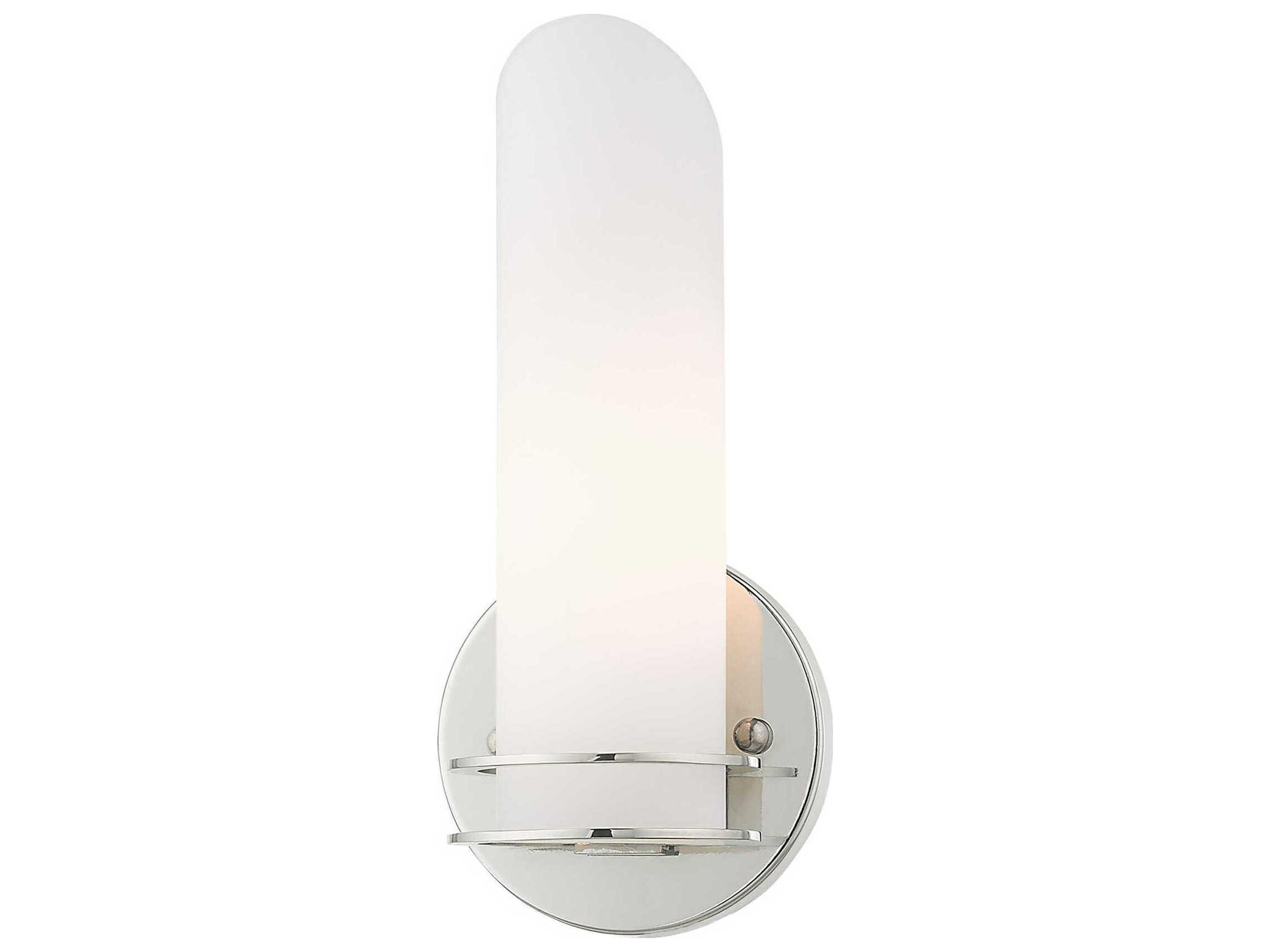 Livex Lighting Pelham 1-Light Polished Chrome Glass Wall Sconce