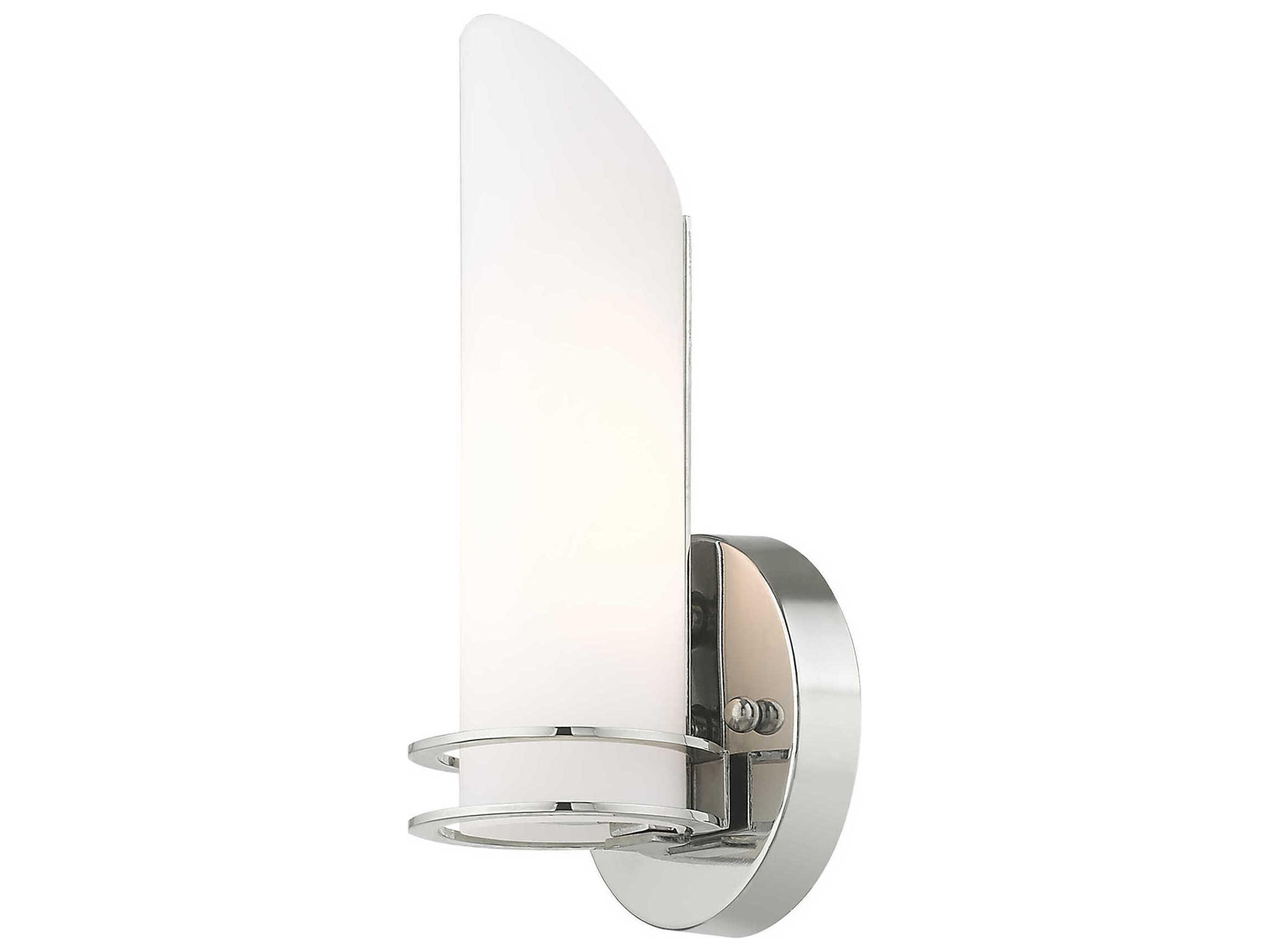 Livex Lighting Pelham 1-Light Polished Chrome Glass Wall Sconce