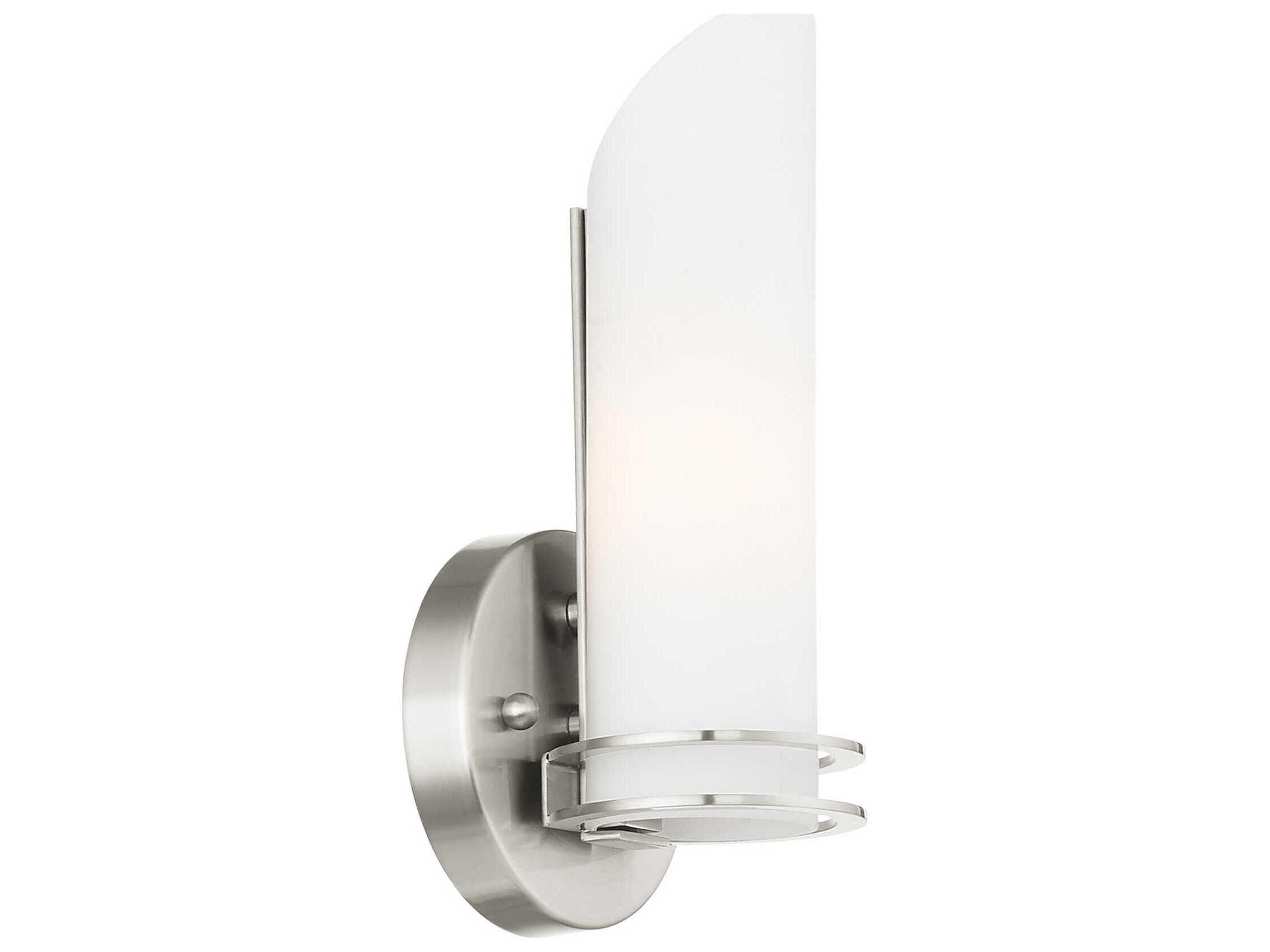 Livex Lighting Pelham 1-Light Brushed Nickel Glass Wall Sconce