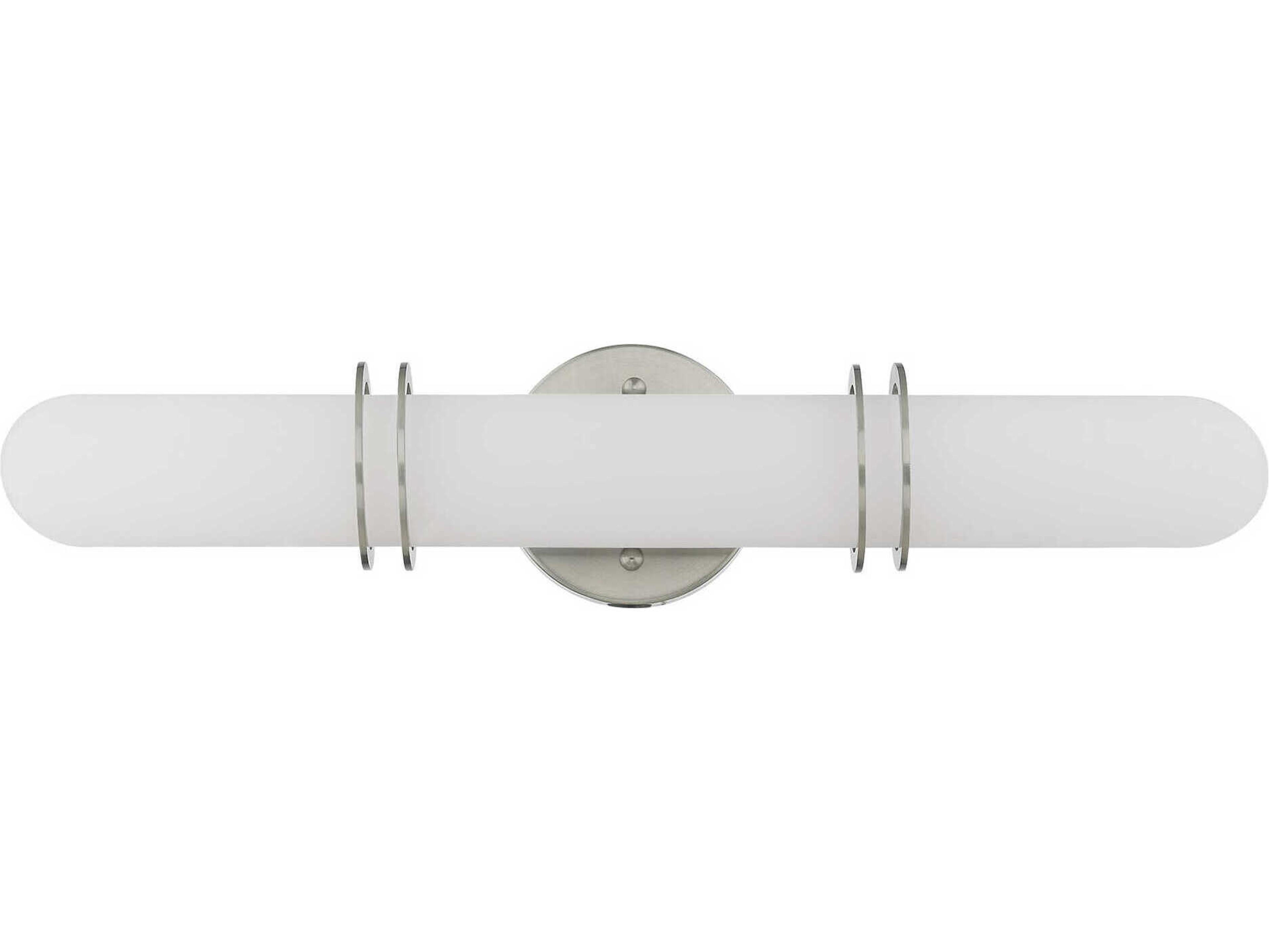 Livex Lighting Pelham 3-Light Brushed Nickel Glass Vanity Light