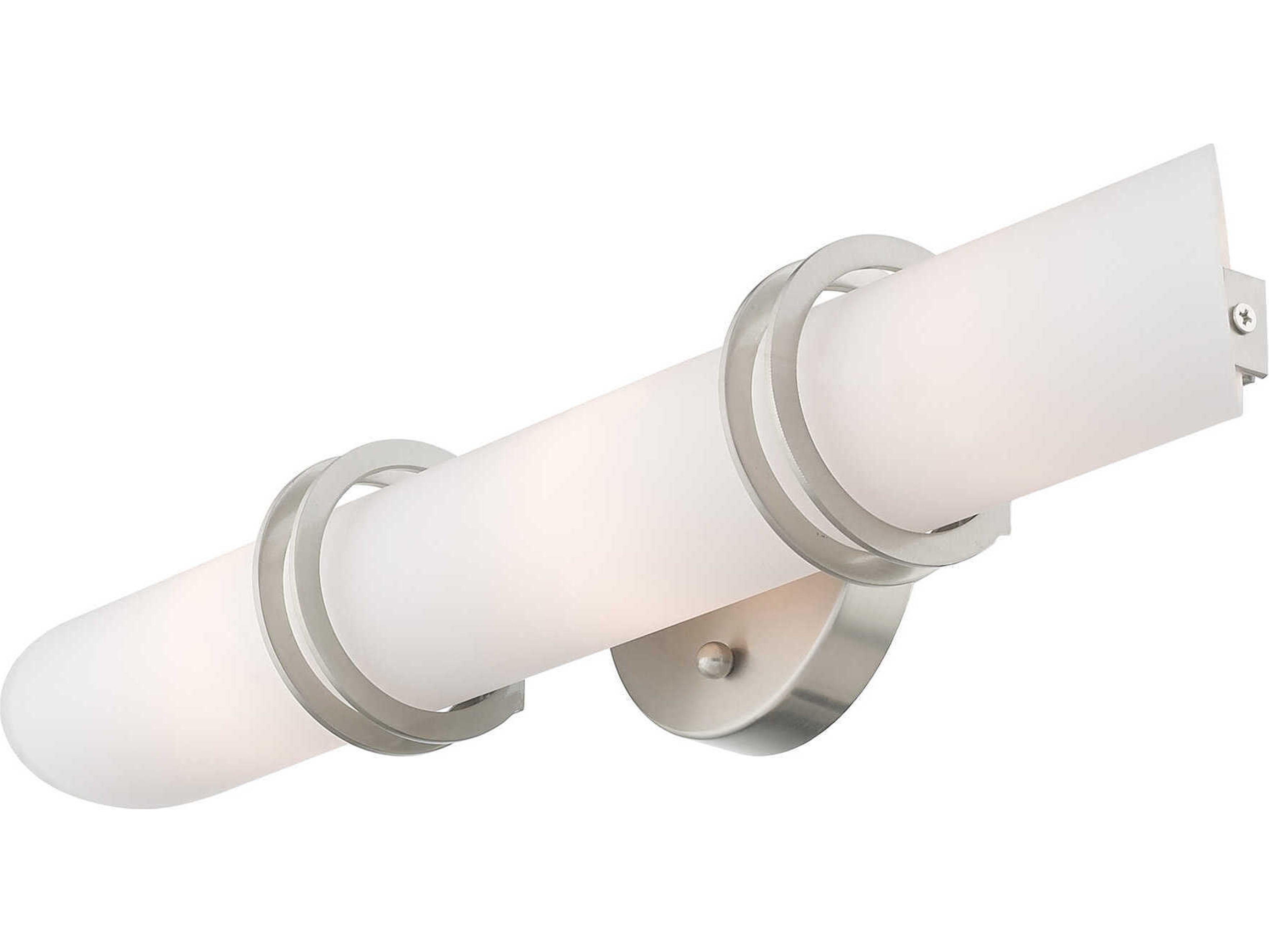 Livex Lighting Pelham 3-Light Brushed Nickel Glass Vanity Light