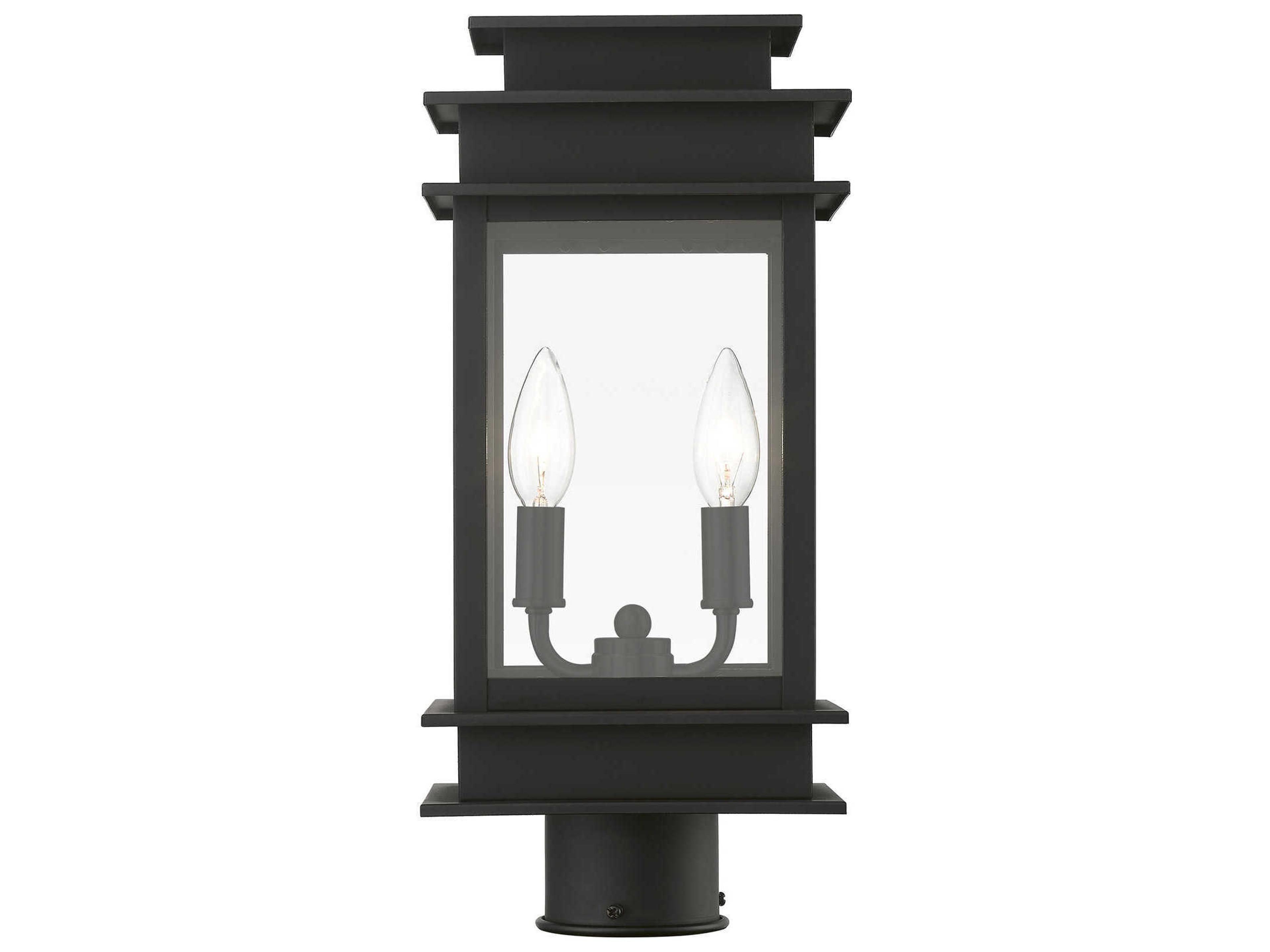 Livex Lighting Princeton Stainless Steel Reflector Outdoor Post Light