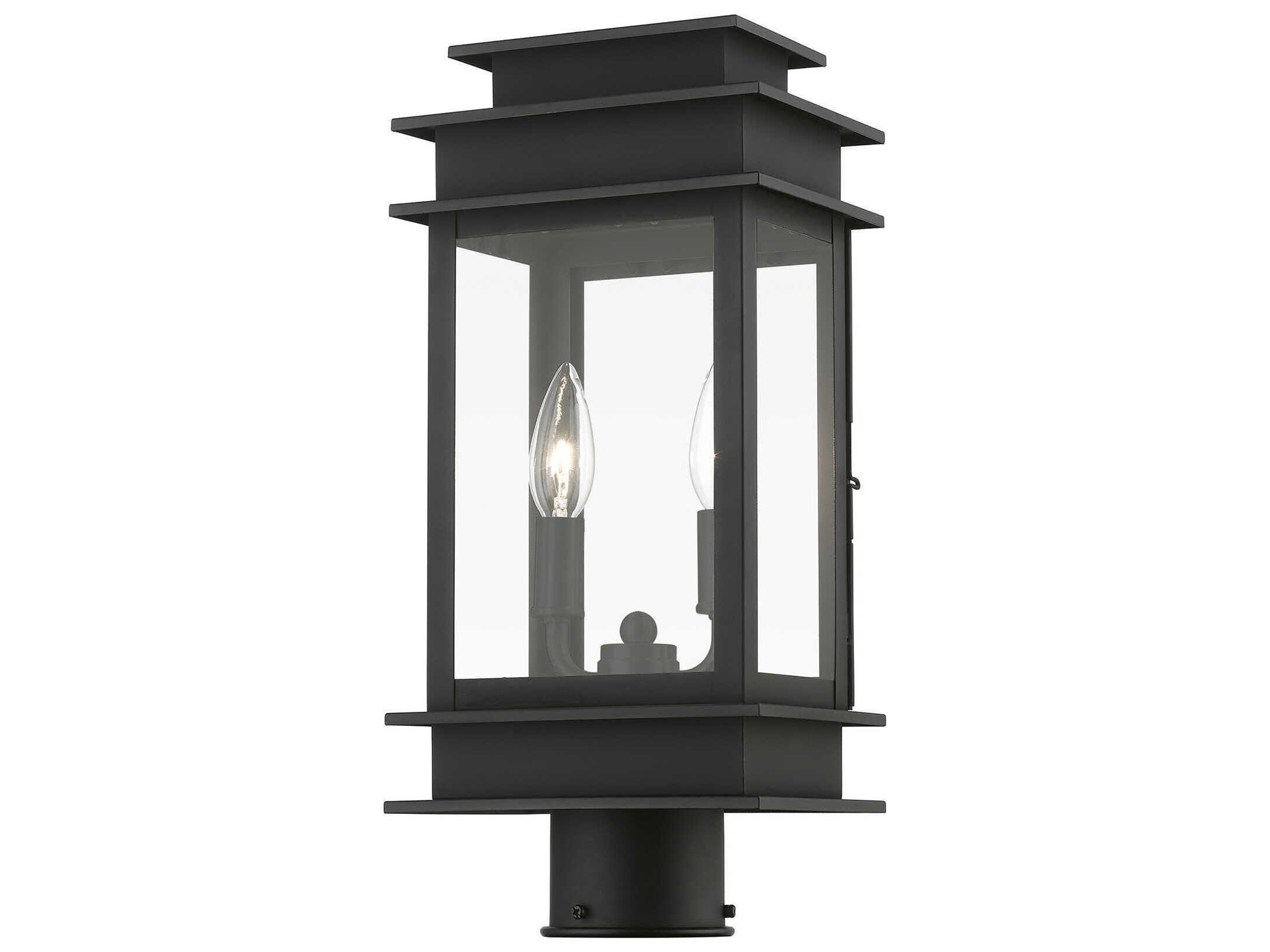 Livex Lighting Princeton Stainless Steel Reflector Outdoor Post Light