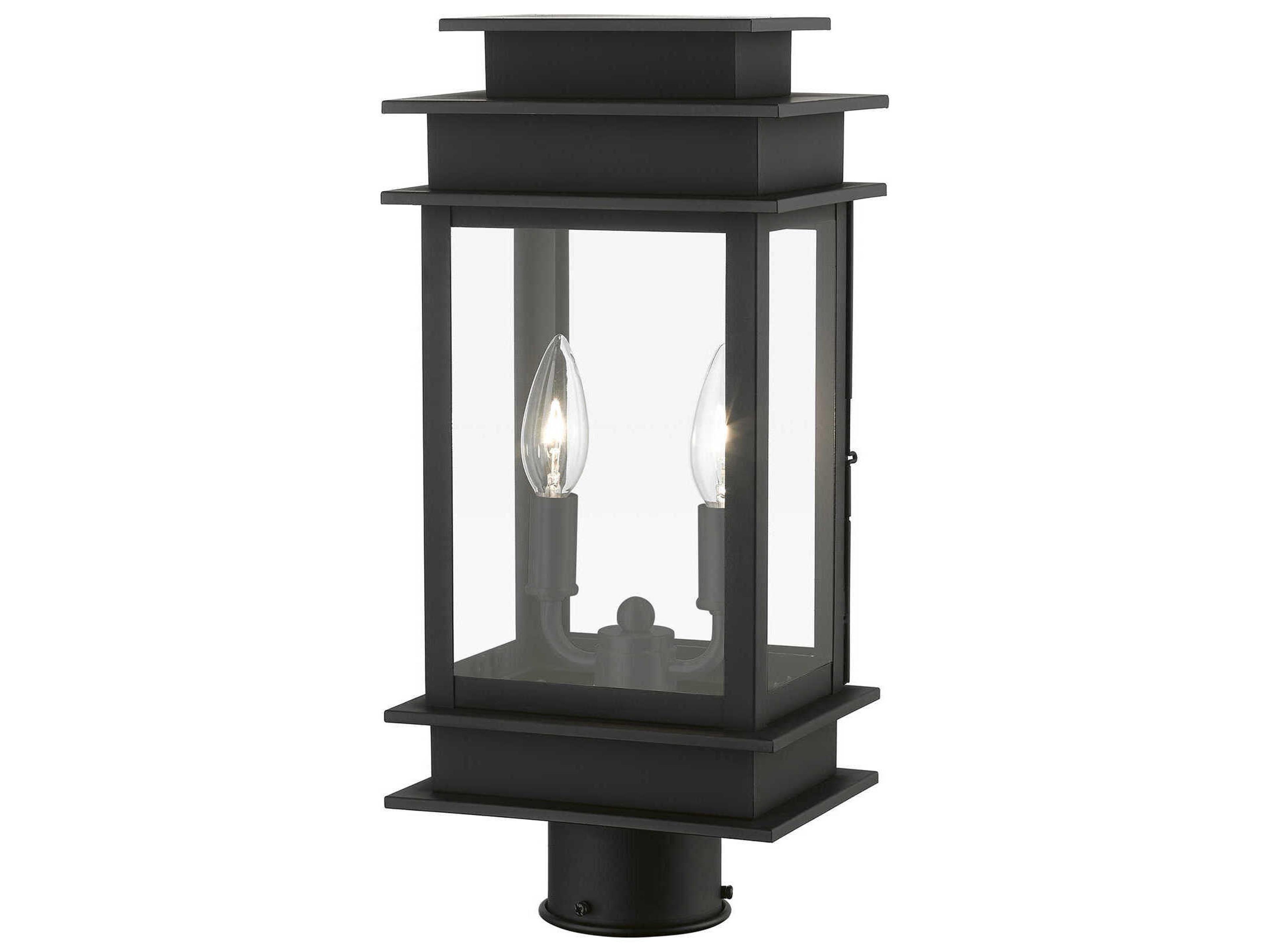 Livex Lighting Princeton Stainless Steel Reflector Outdoor Post Light