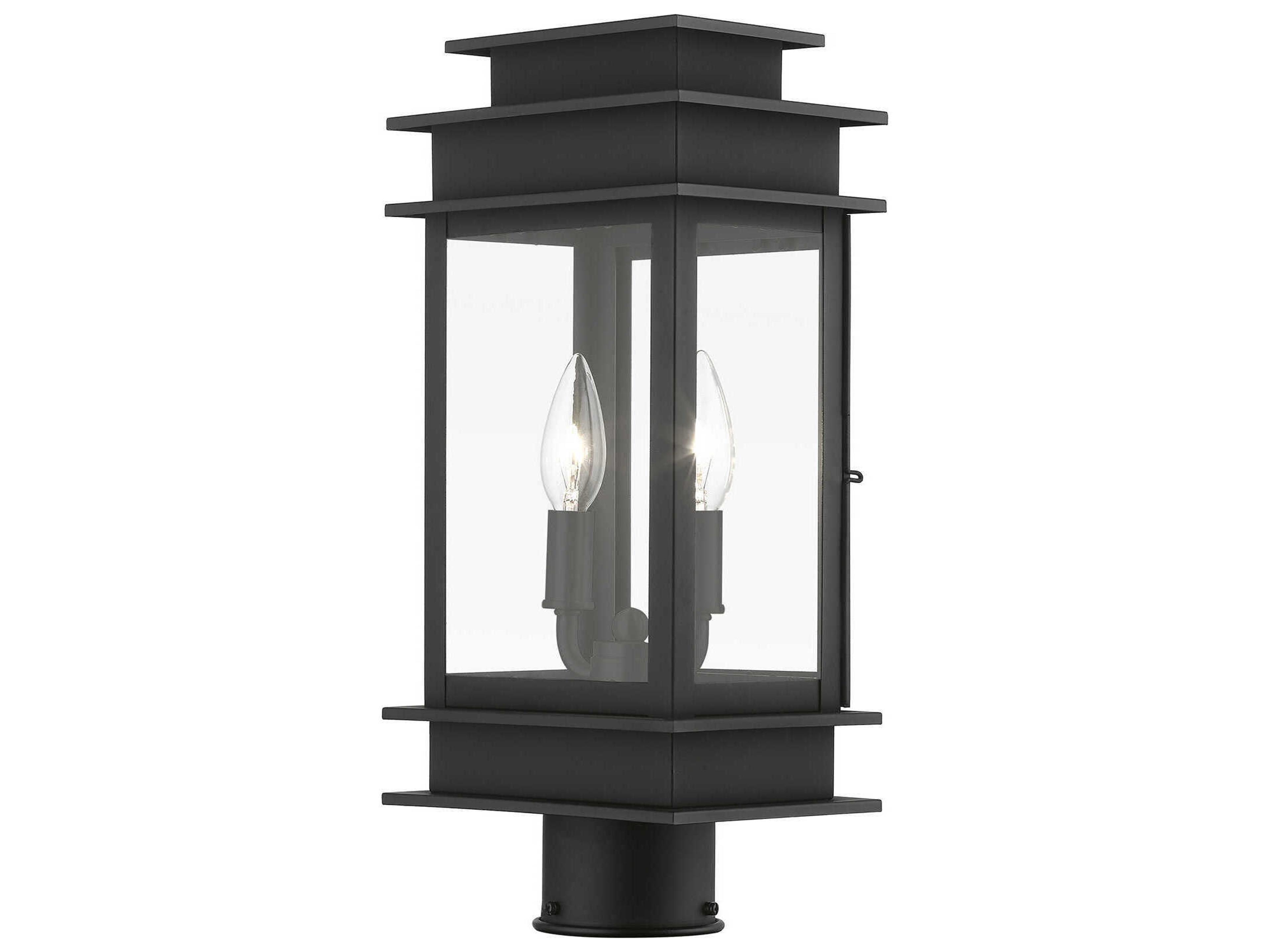 Livex Lighting Princeton Stainless Steel Reflector Outdoor Post Light