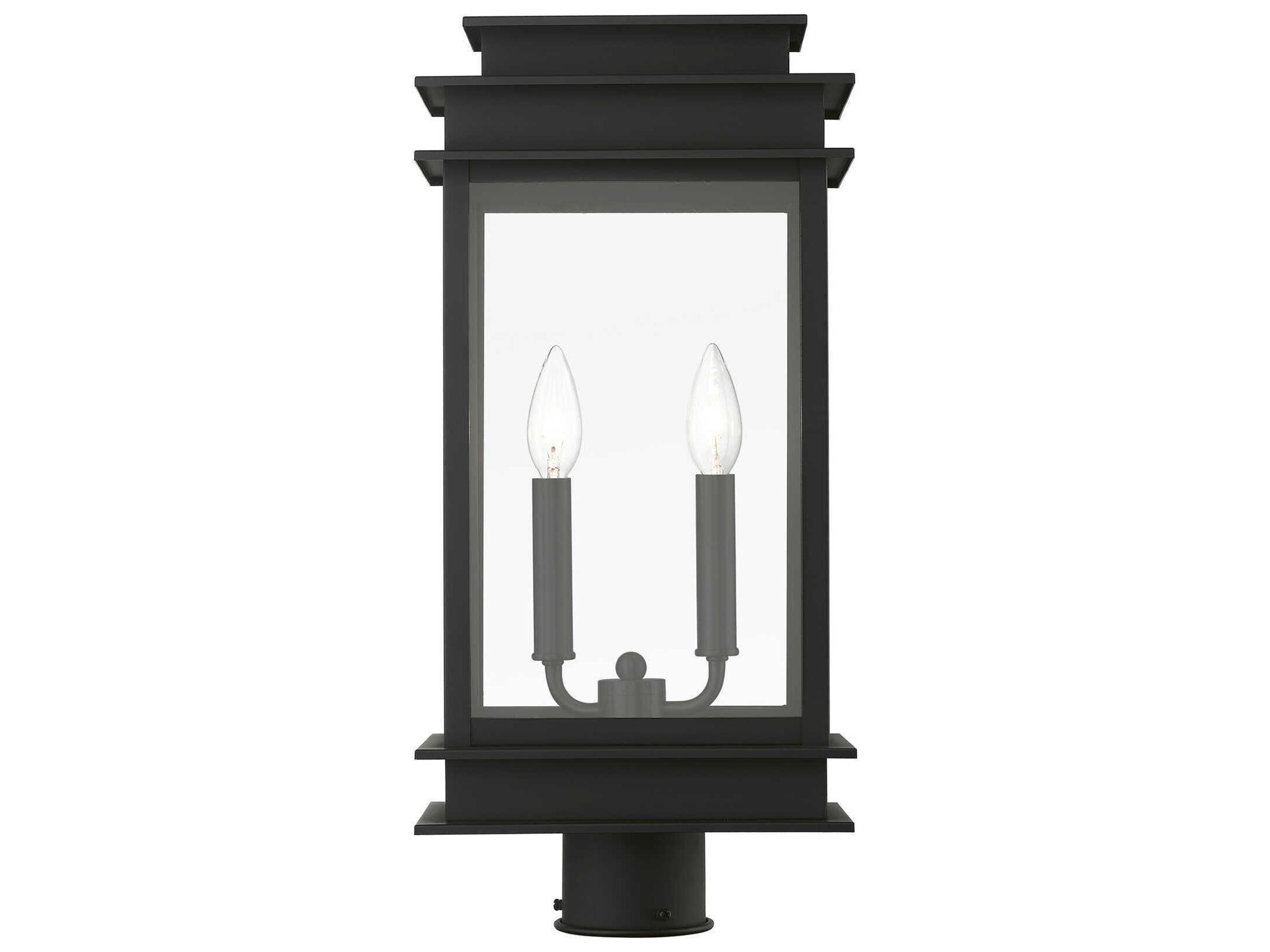 Livex Lighting Princeton Stainless Steel Reflector 2 - Light Outdoor Post Light