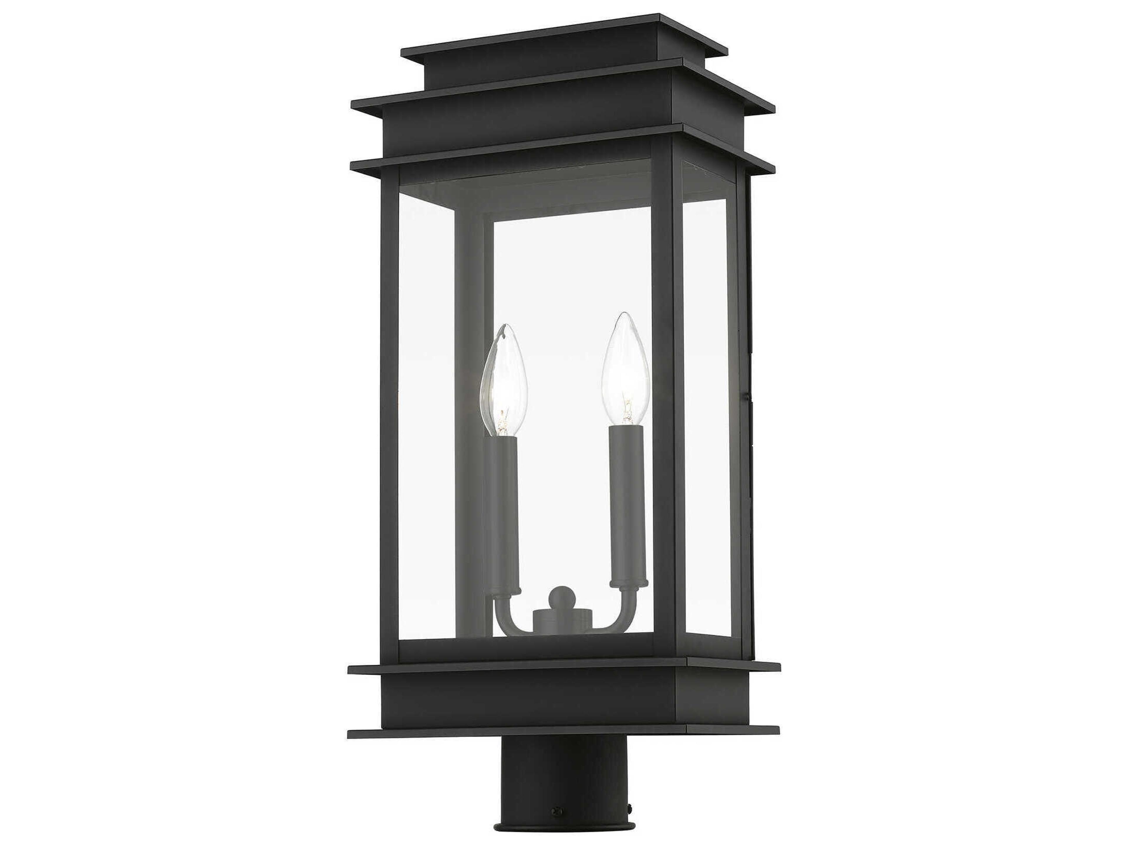 Livex Lighting Princeton Stainless Steel Reflector 2 - Light Outdoor Post Light