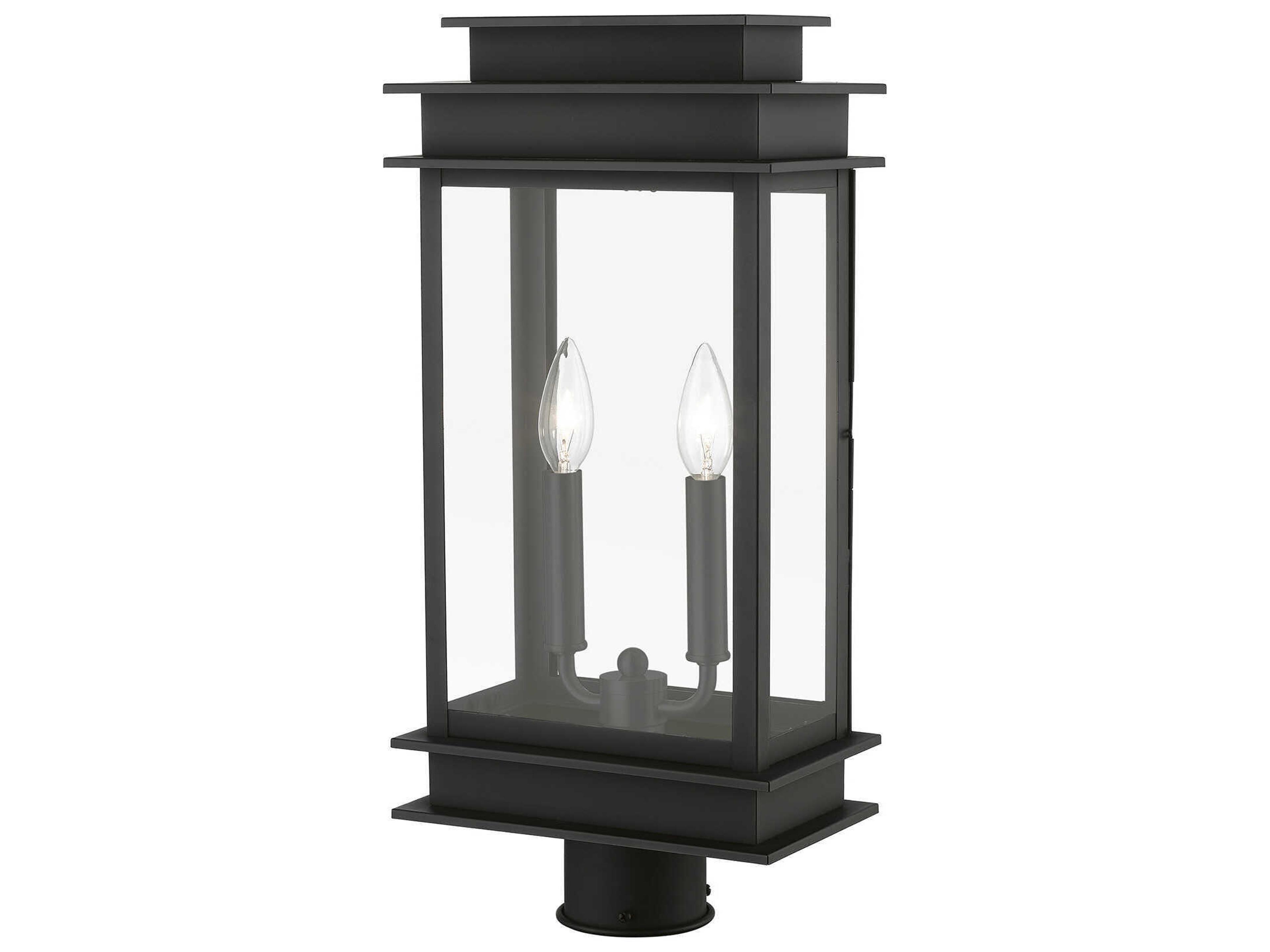 Livex Lighting Princeton Stainless Steel Reflector 2 - Light Outdoor Post Light