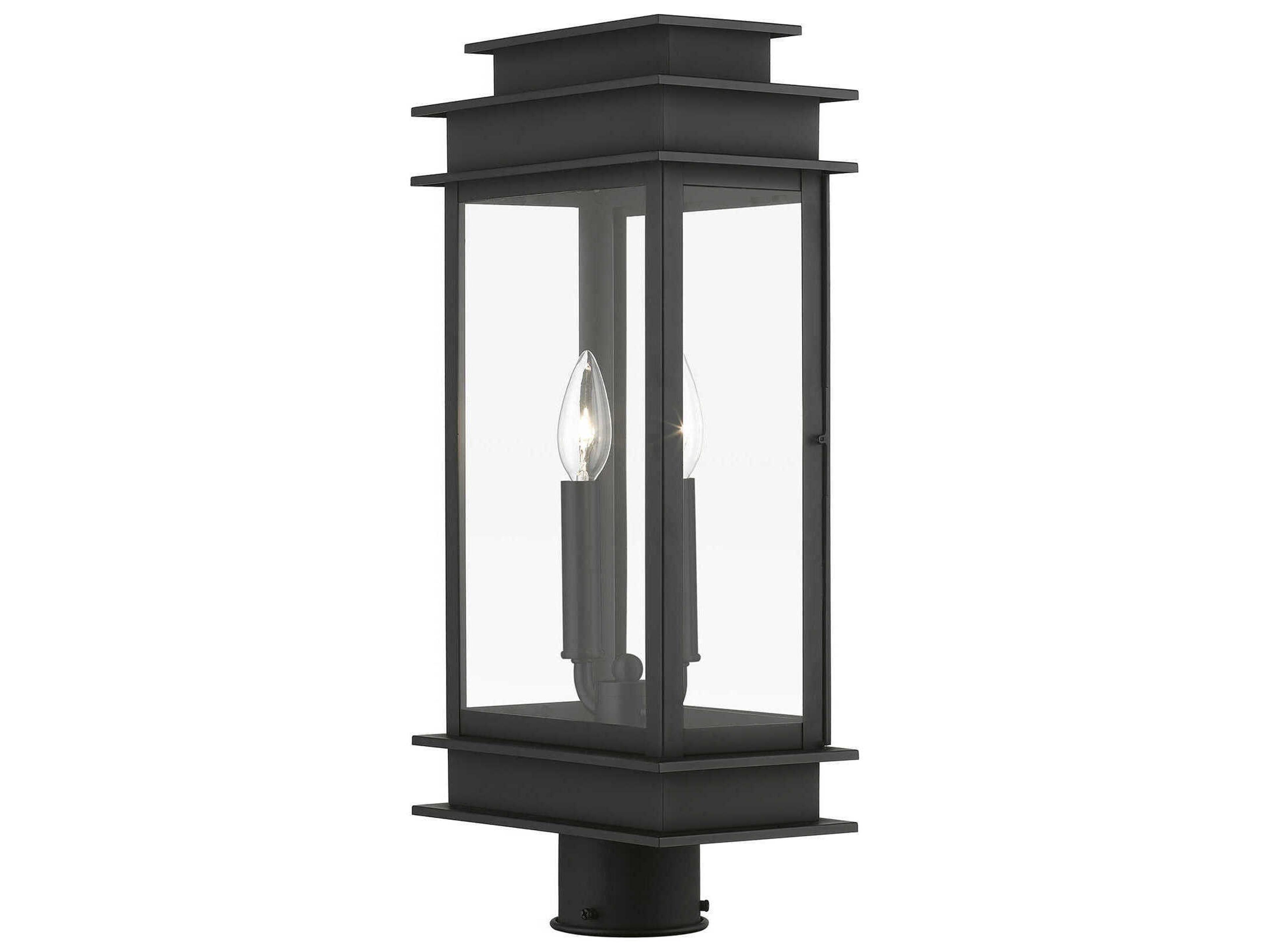 Livex Lighting Princeton Stainless Steel Reflector 2 - Light Outdoor Post Light