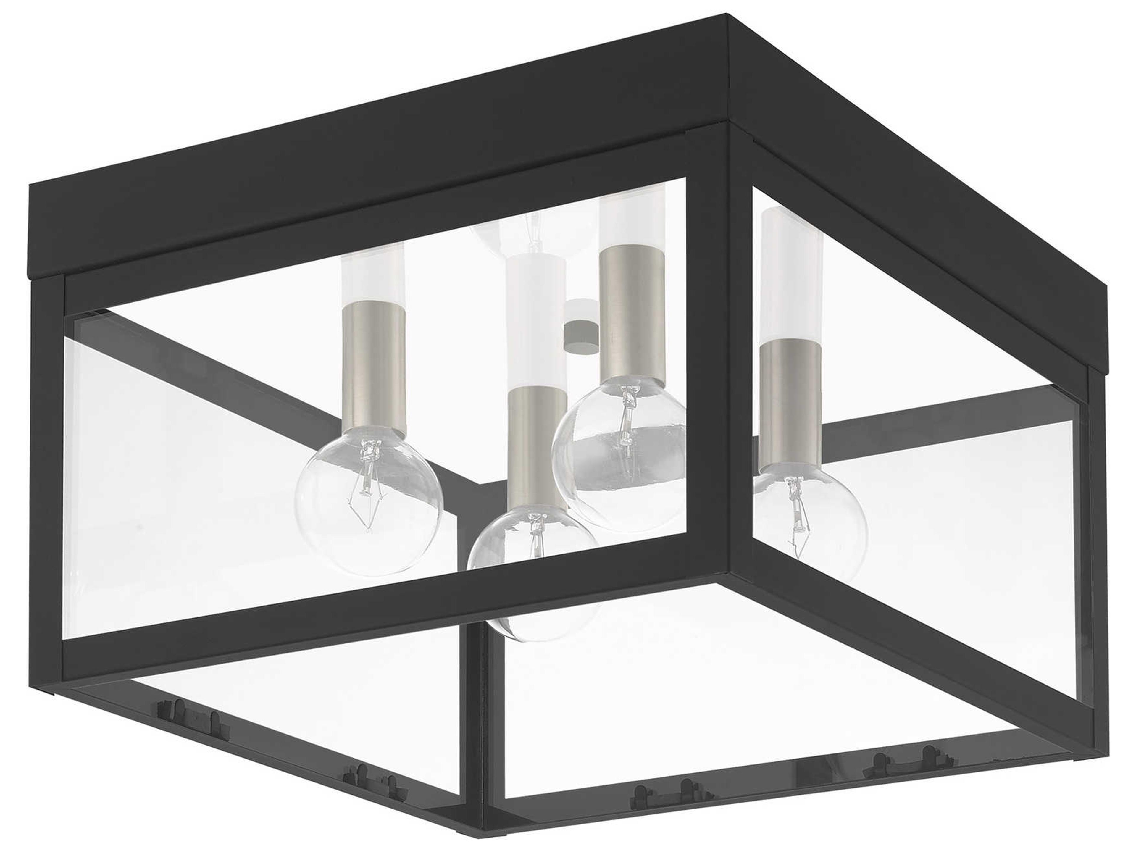 Livex Lighting Nyack 4 - Light Glass Outdoor Ceiling Light