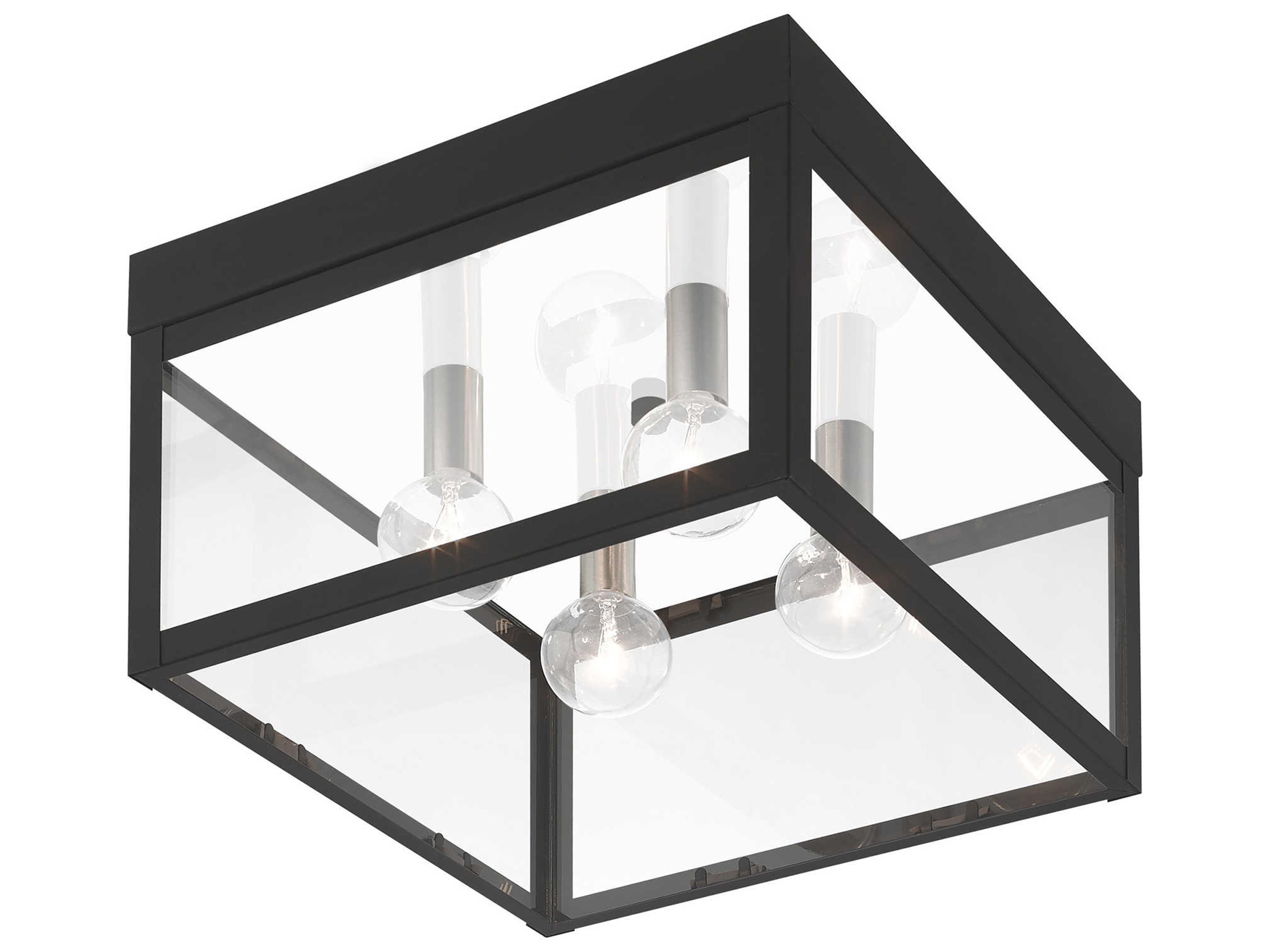 Livex Lighting Nyack 4 - Light Glass Outdoor Ceiling Light