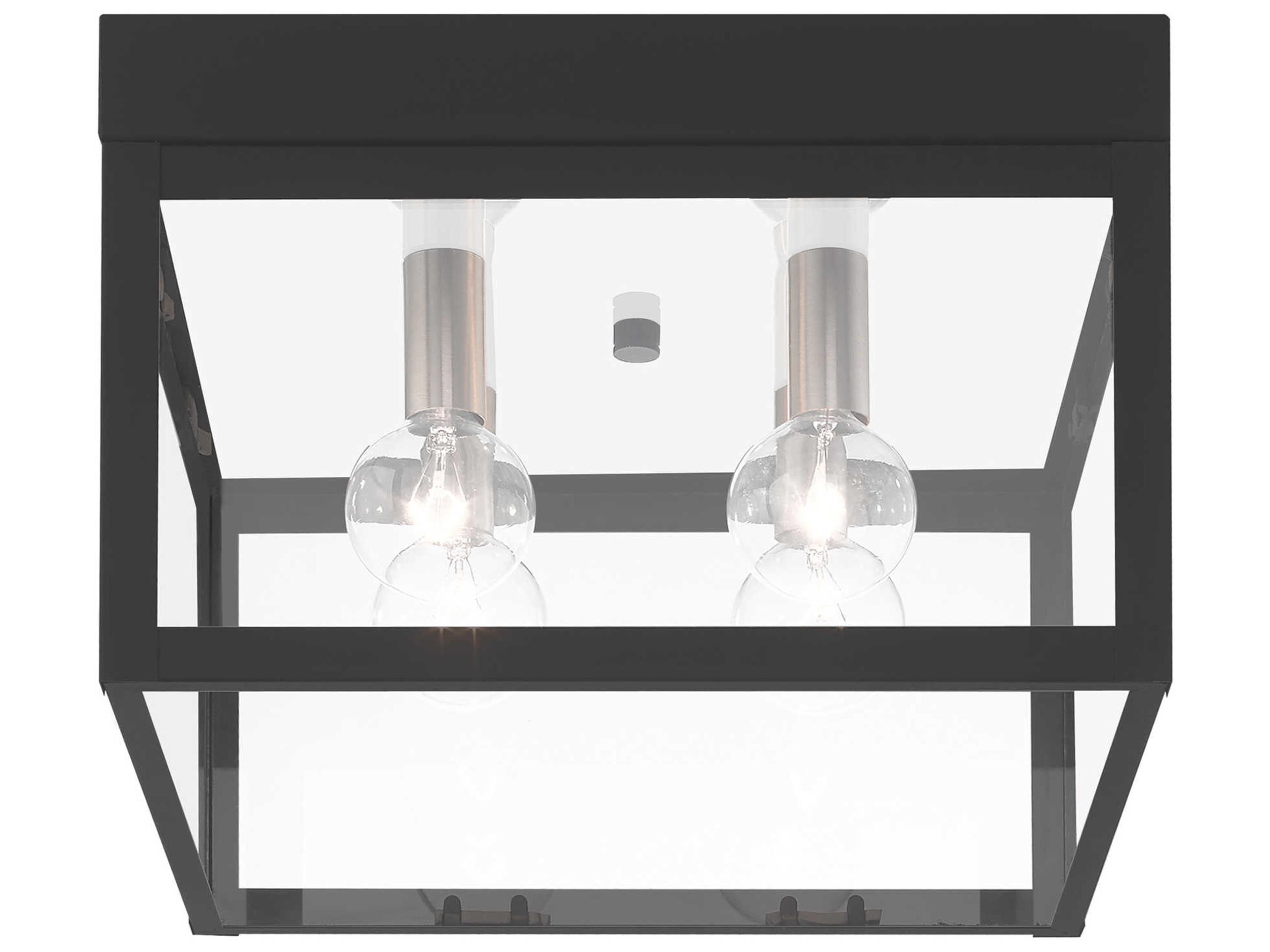 Livex Lighting Nyack 4 - Light Glass Outdoor Ceiling Light