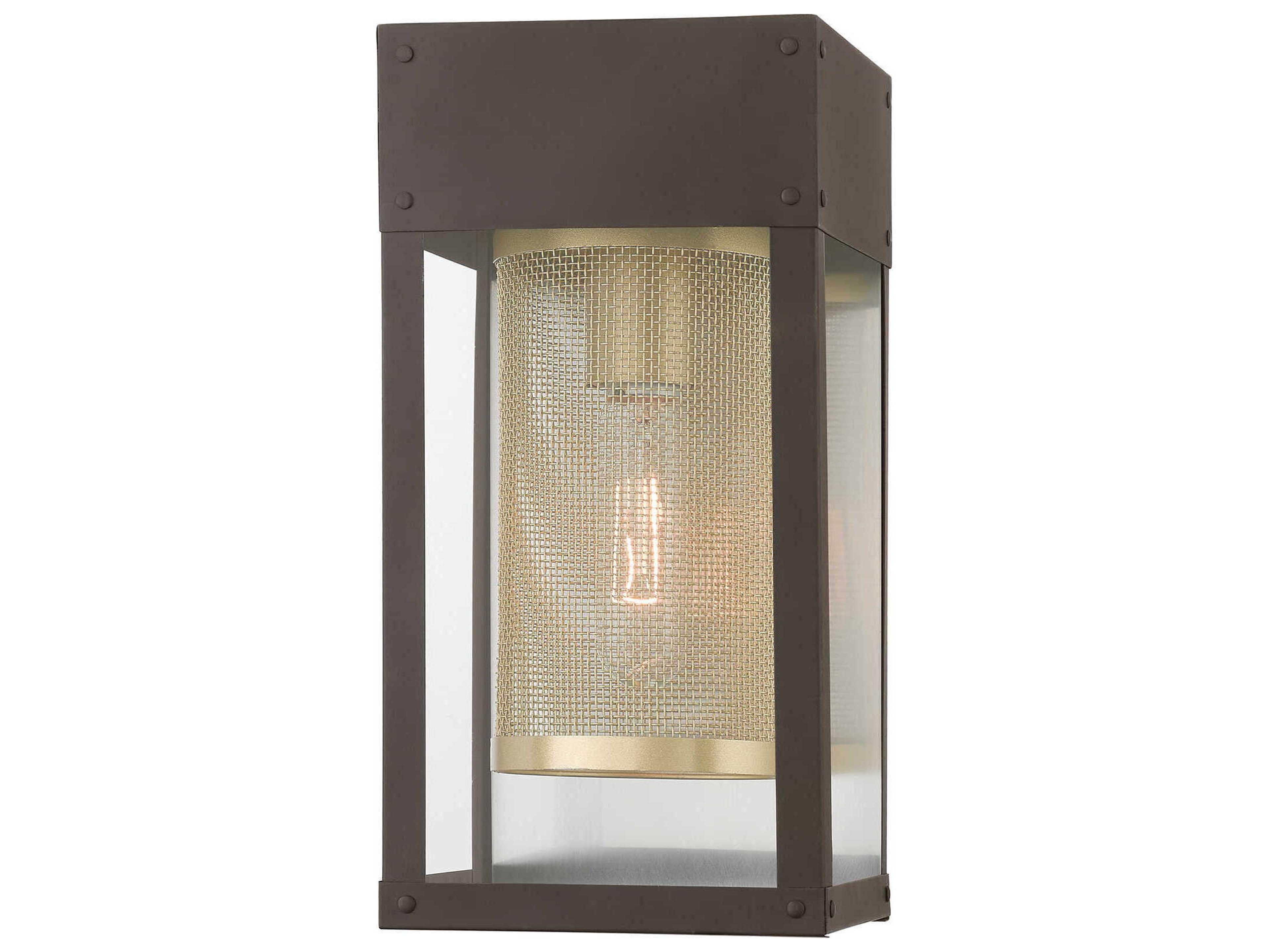 Livex Lighting Franklin Stainless Steel Reflector 1 - Light Outdoor Wall Light