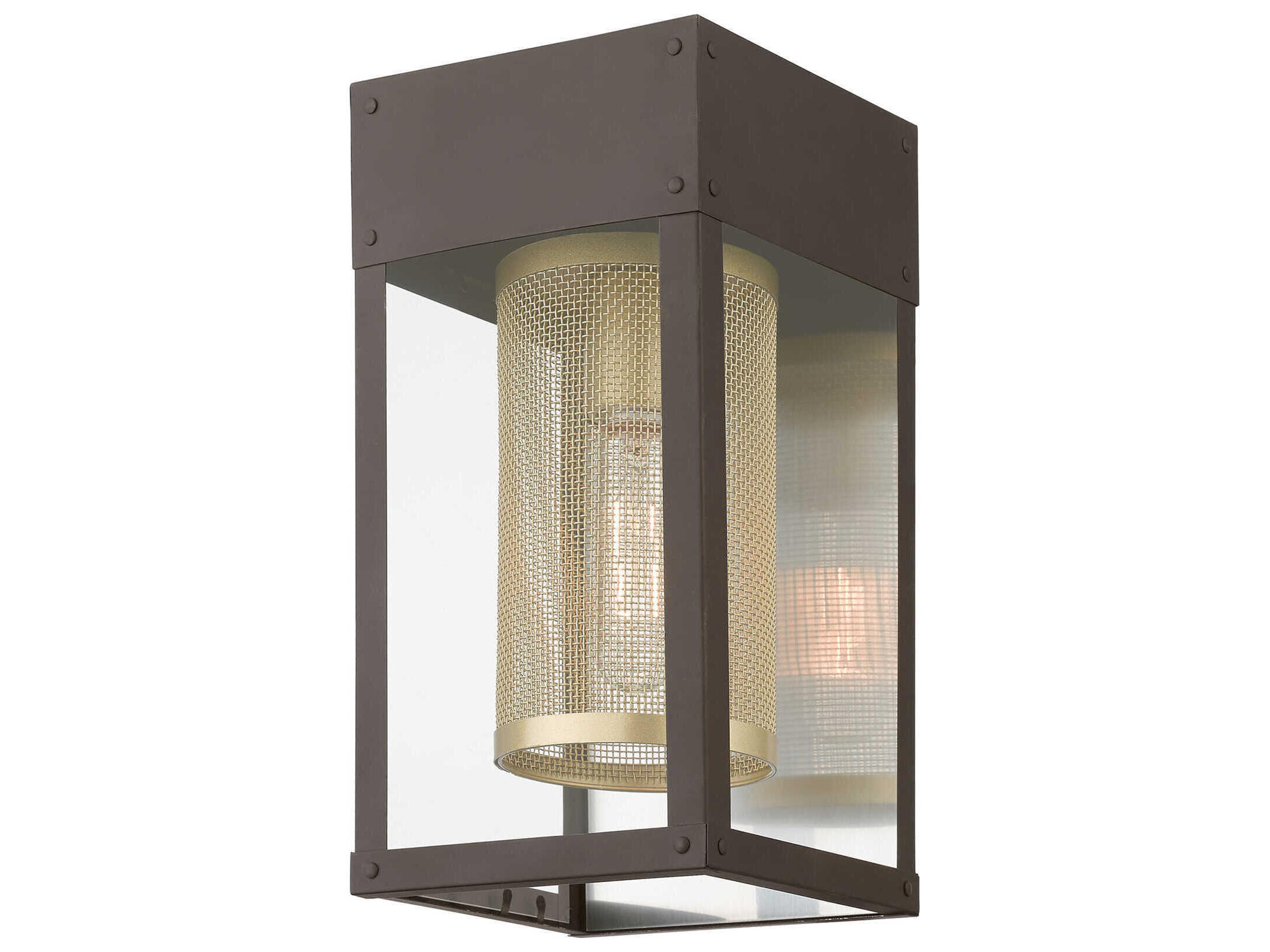 Livex Lighting Franklin Stainless Steel Reflector 1 - Light Outdoor Wall Light