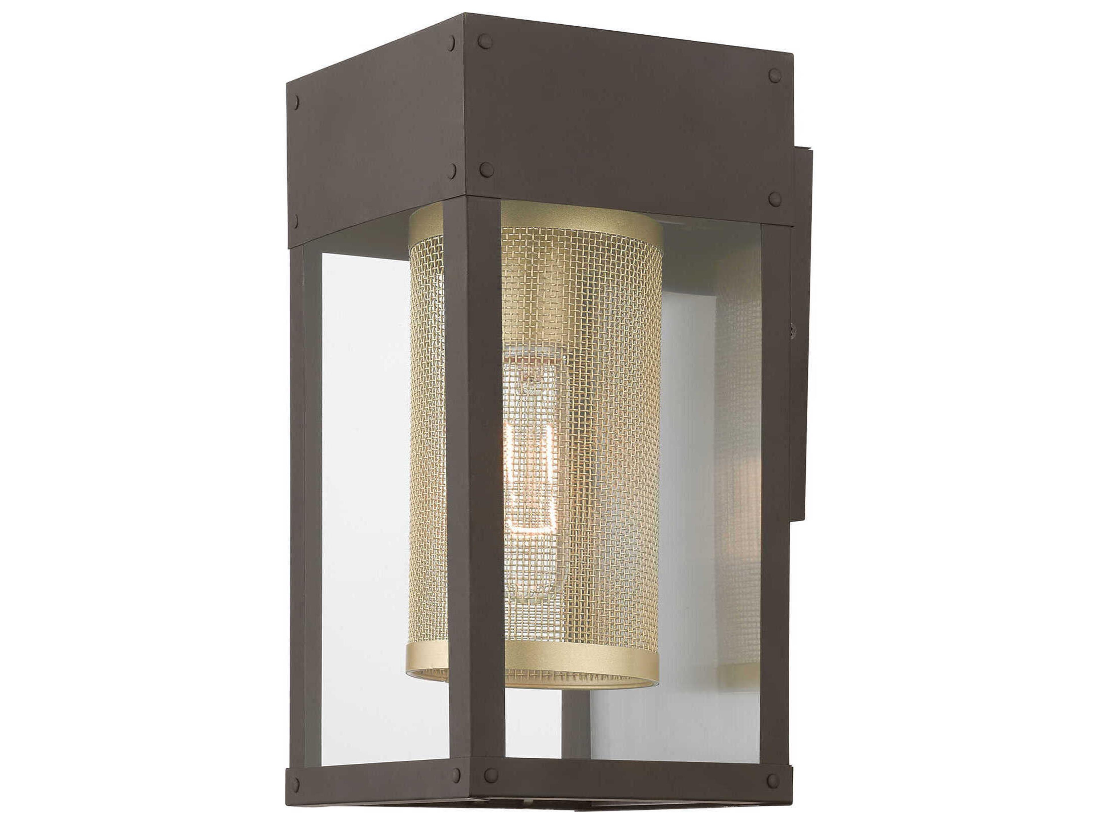 Livex Lighting Franklin Stainless Steel Reflector 1 - Light Outdoor Wall Light