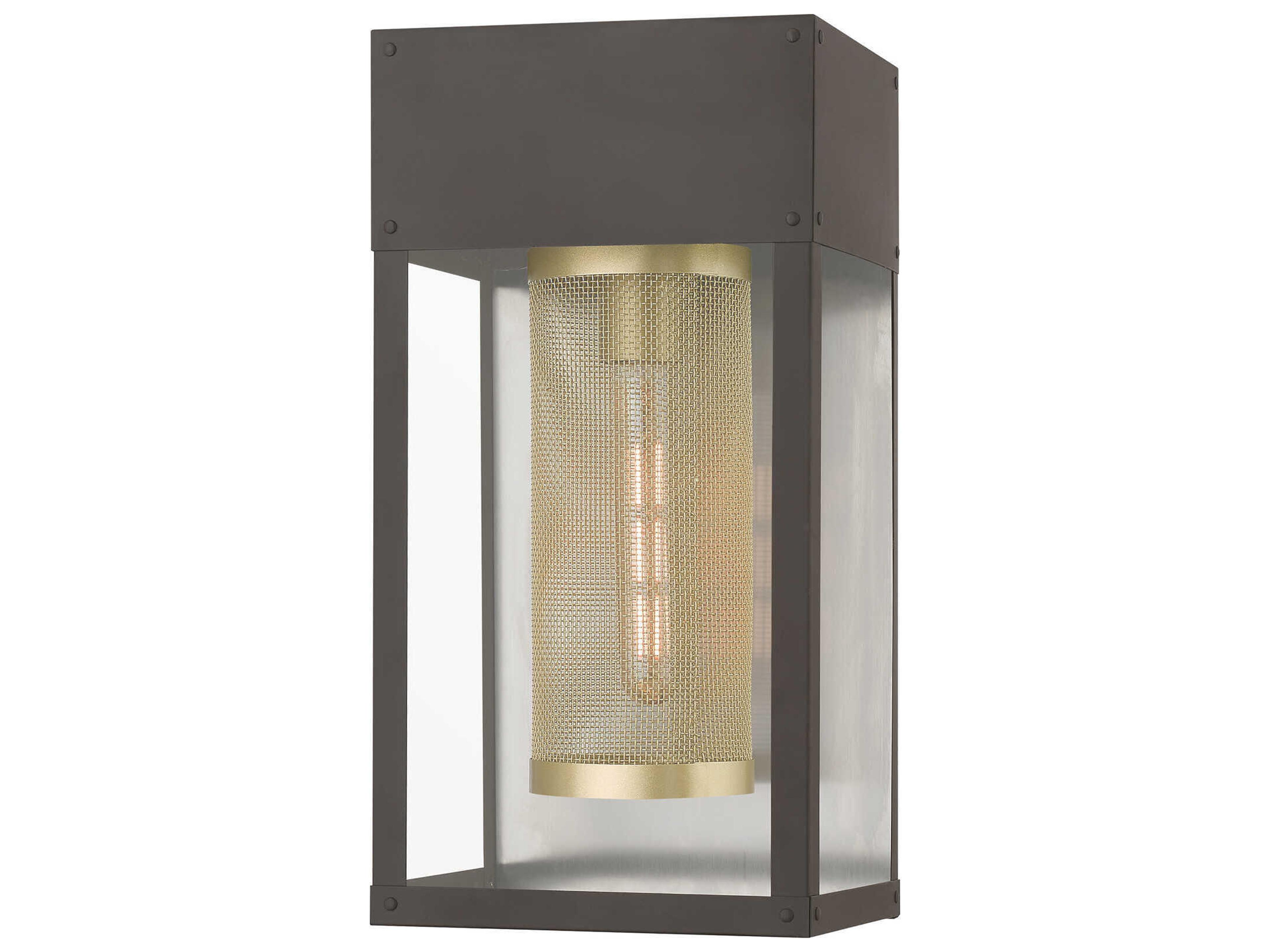 Livex Lighting Franklin Stainless Steel Reflector 1 - Light Outdoor Wall Light