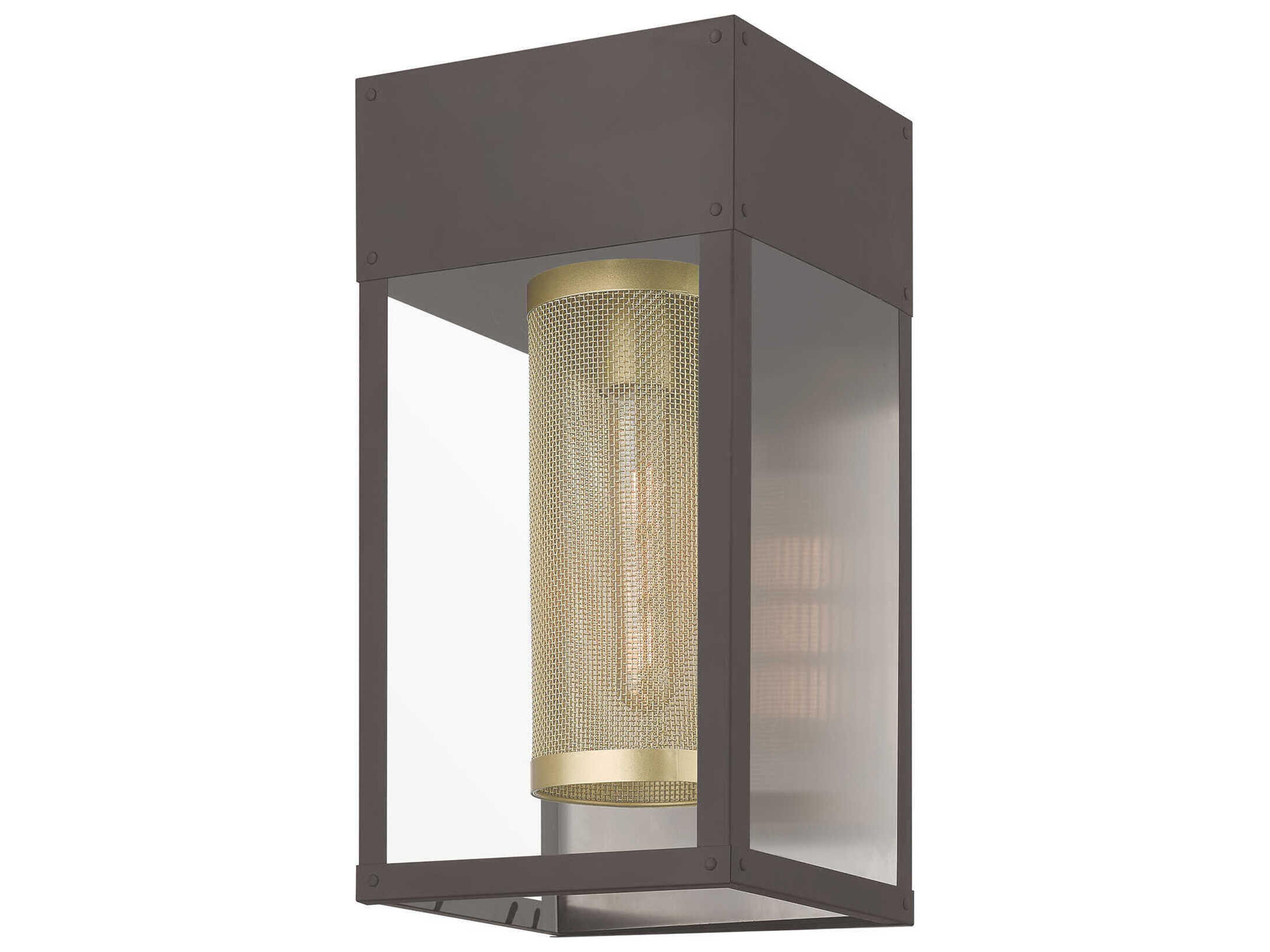 Livex Lighting Franklin Stainless Steel Reflector 1 - Light Outdoor Wall Light