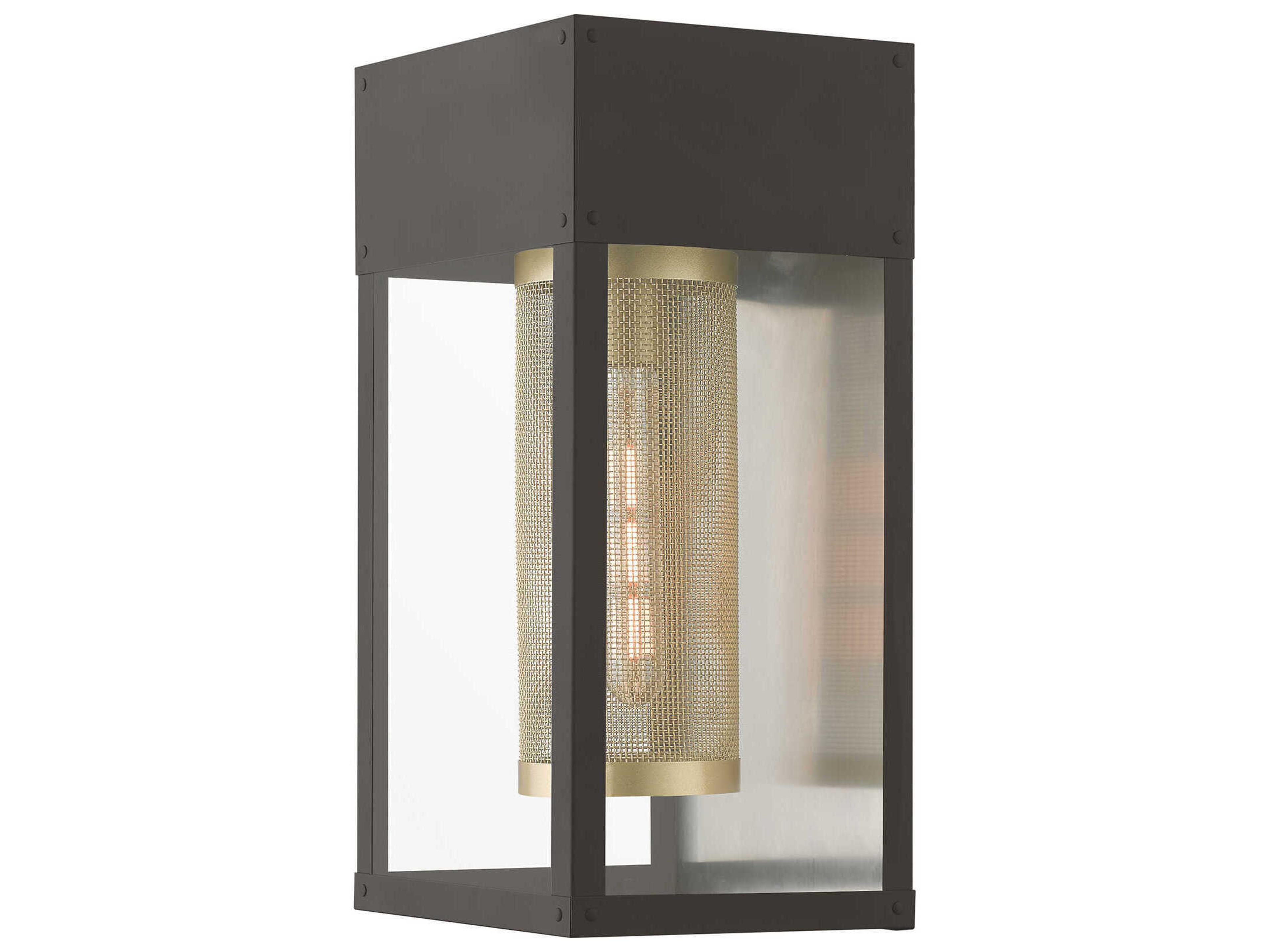 Livex Lighting Franklin Stainless Steel Reflector 1 - Light Outdoor Wall Light