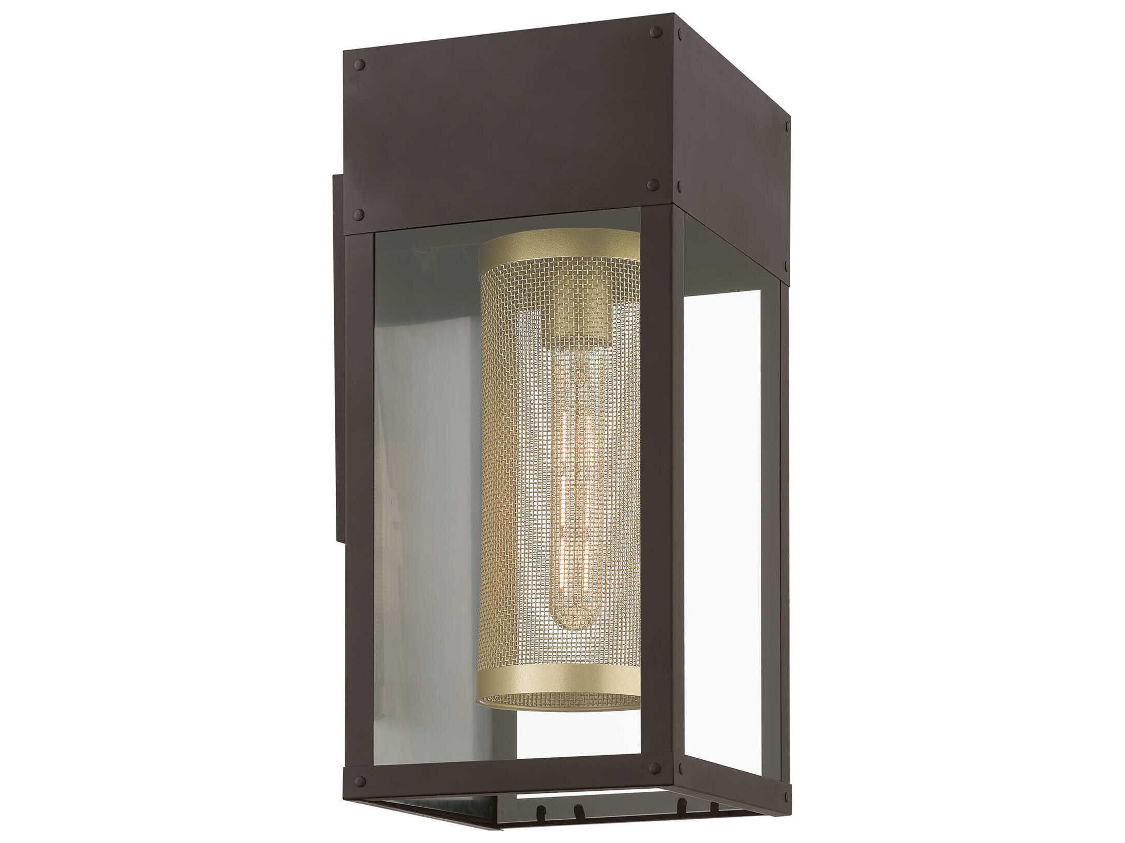 Livex Lighting Franklin Stainless Steel Reflector 1 - Light Outdoor Wall Light