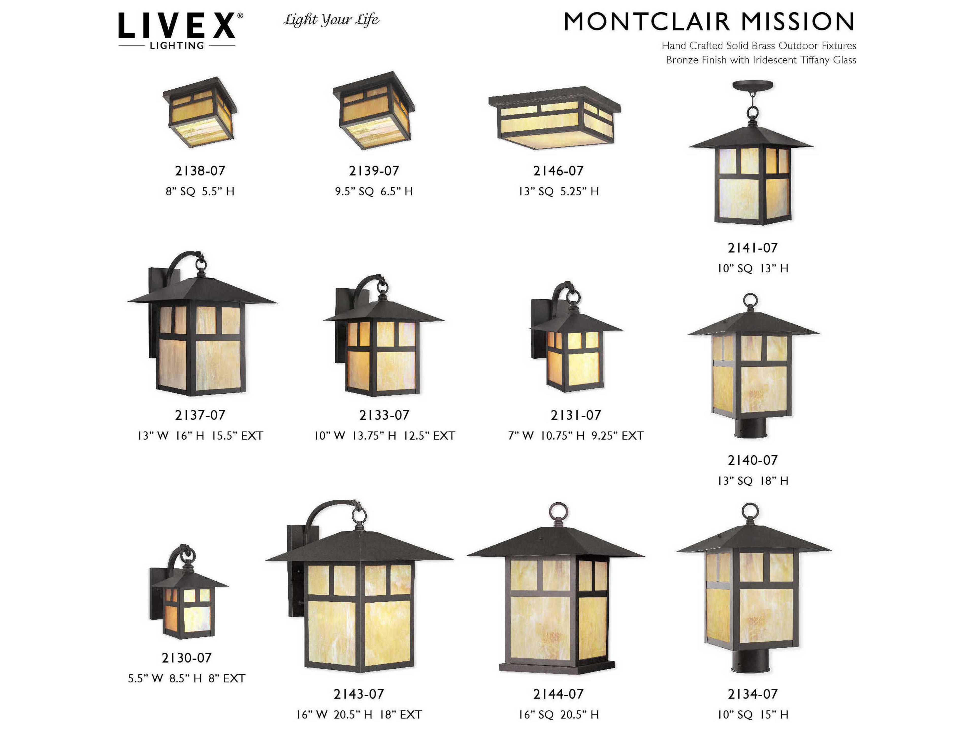 Livex Lighting Montclair Mission 1 - Light Outdoor Wall Light