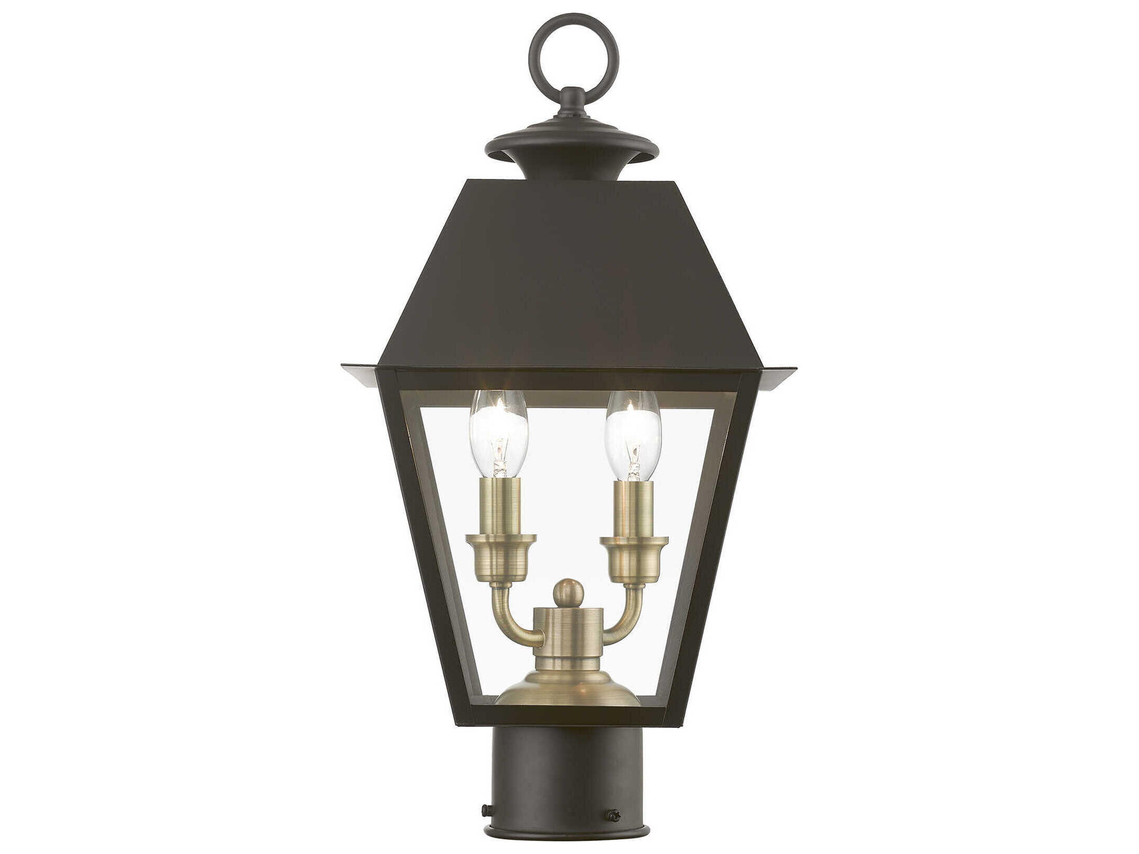 Livex Lighting Wentworth Finish Cluster 2 - Light Outdoor Post Light
