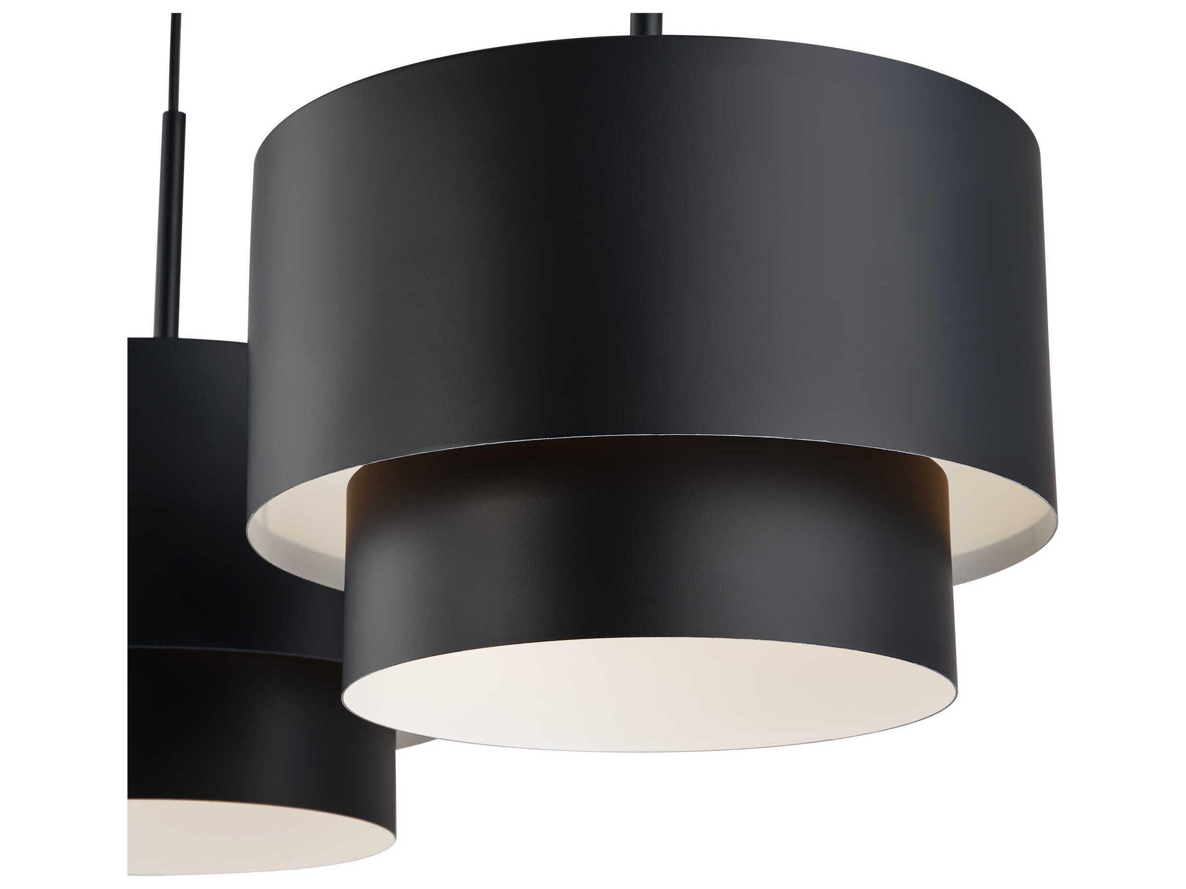 Livex Lighting Zolana 3-Light Black Drum Island Pendant