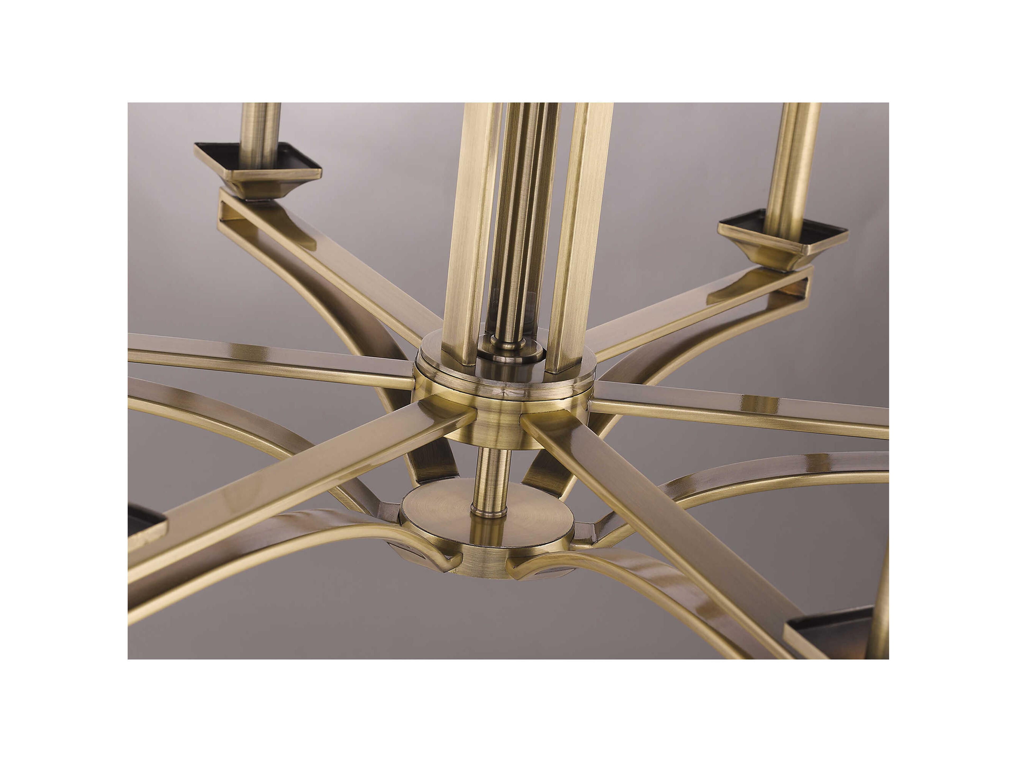 Livex Lighting Trumbull 6-Light Antique Brass Candelabra Chandelier