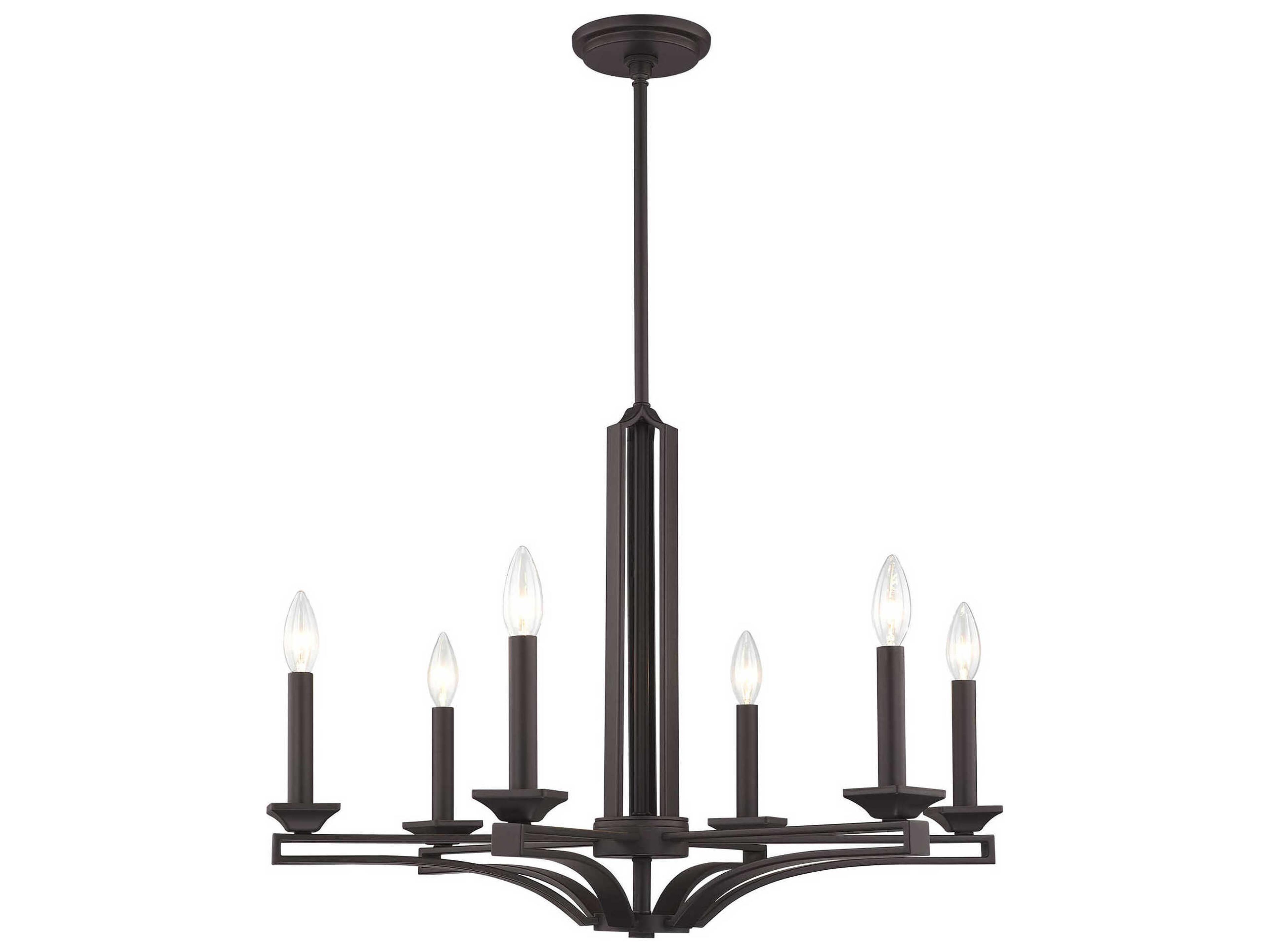 Trumbull 6-Light Bronze Candelabra Chandelier