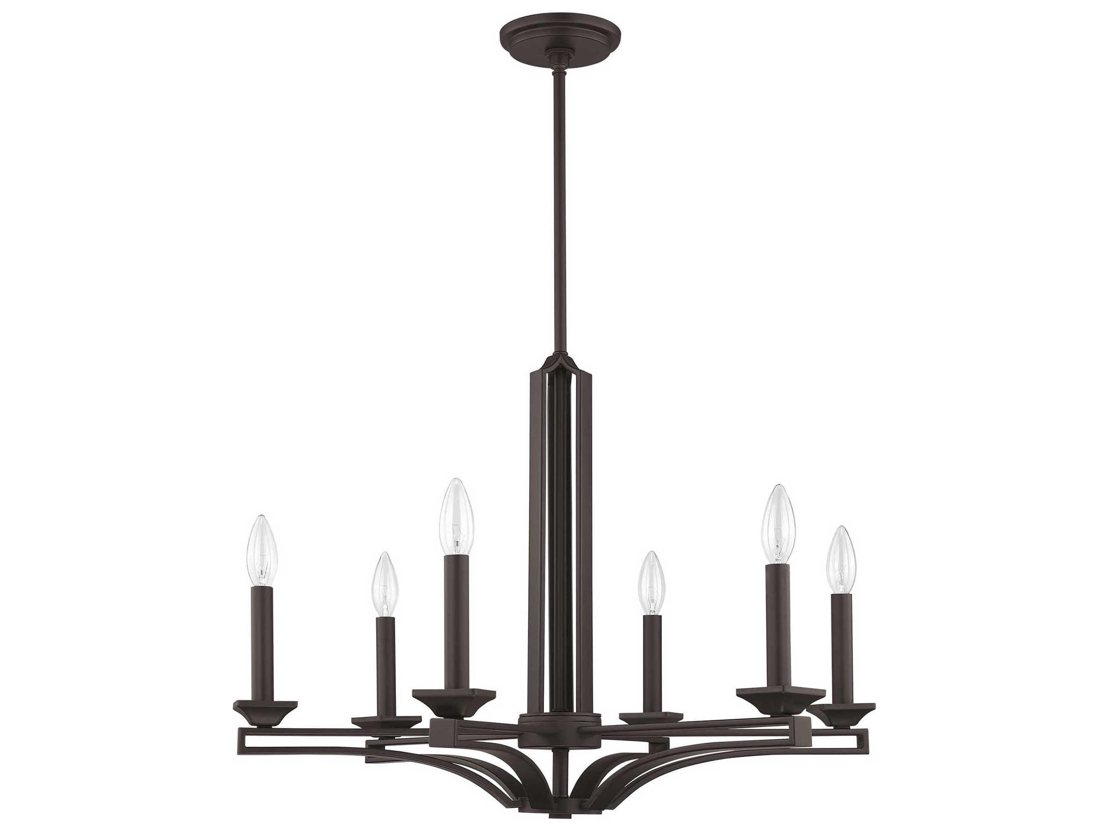 Livex Lighting Trumbull 6-Light Bronze Candelabra Chandelier