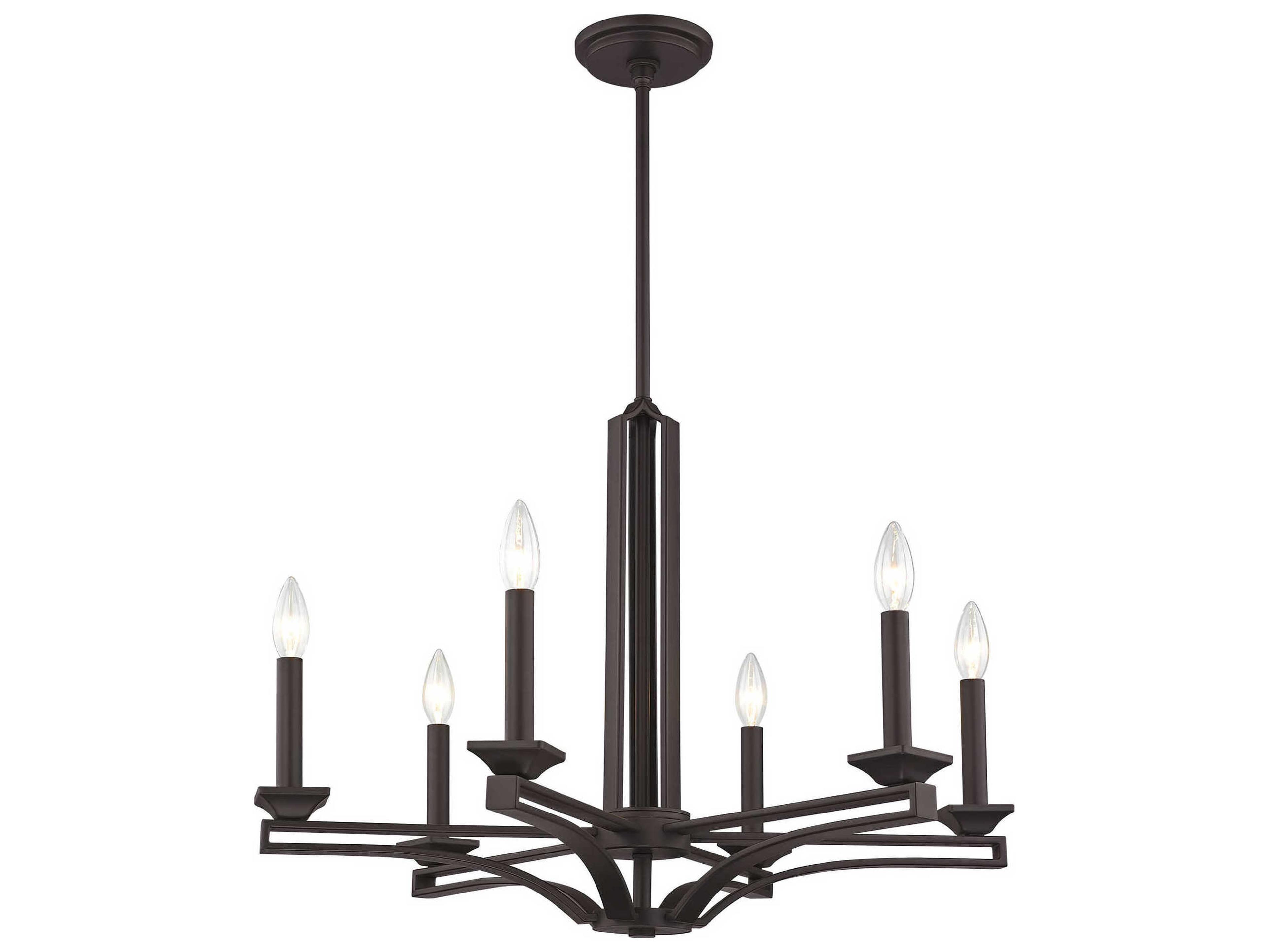 Livex Lighting Trumbull 6-Light Bronze Candelabra Chandelier