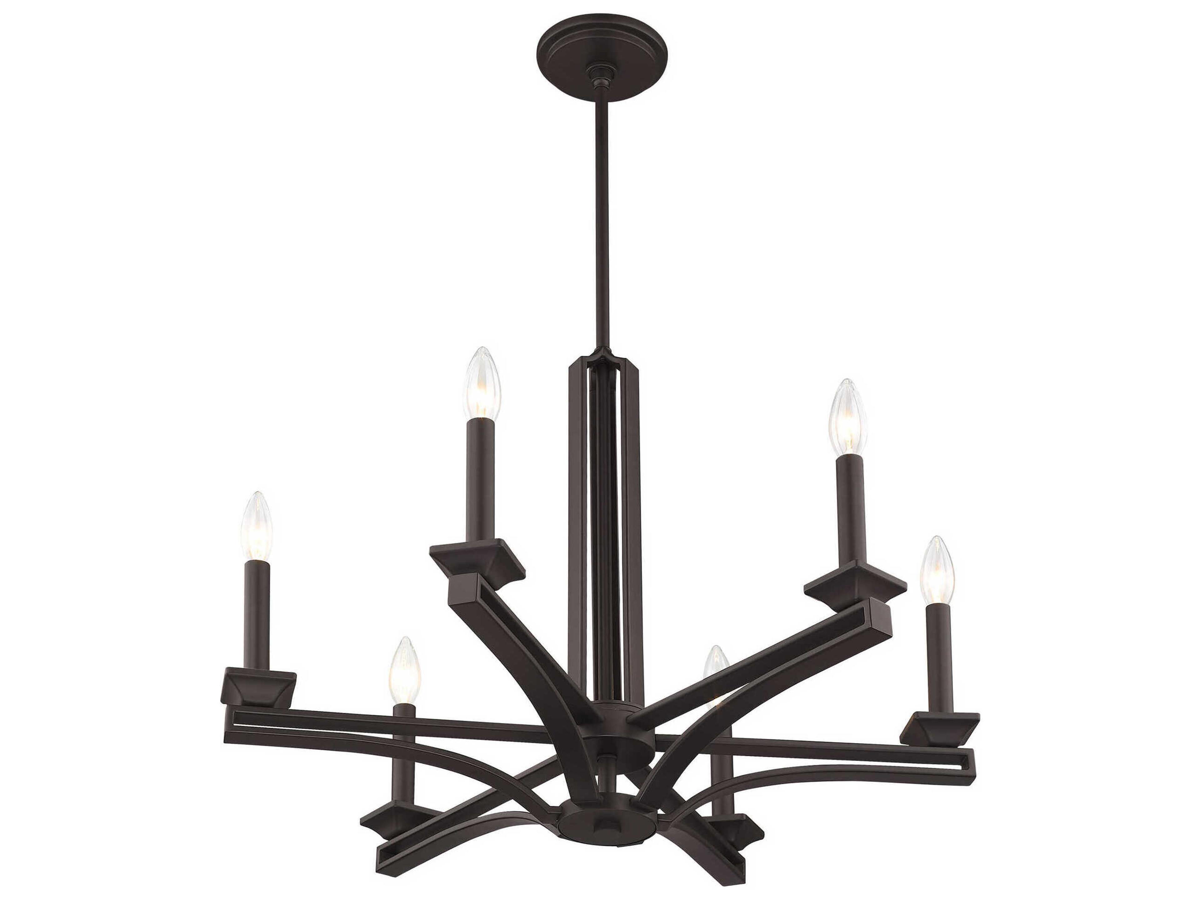 Livex Lighting Trumbull 6-Light Bronze Candelabra Chandelier