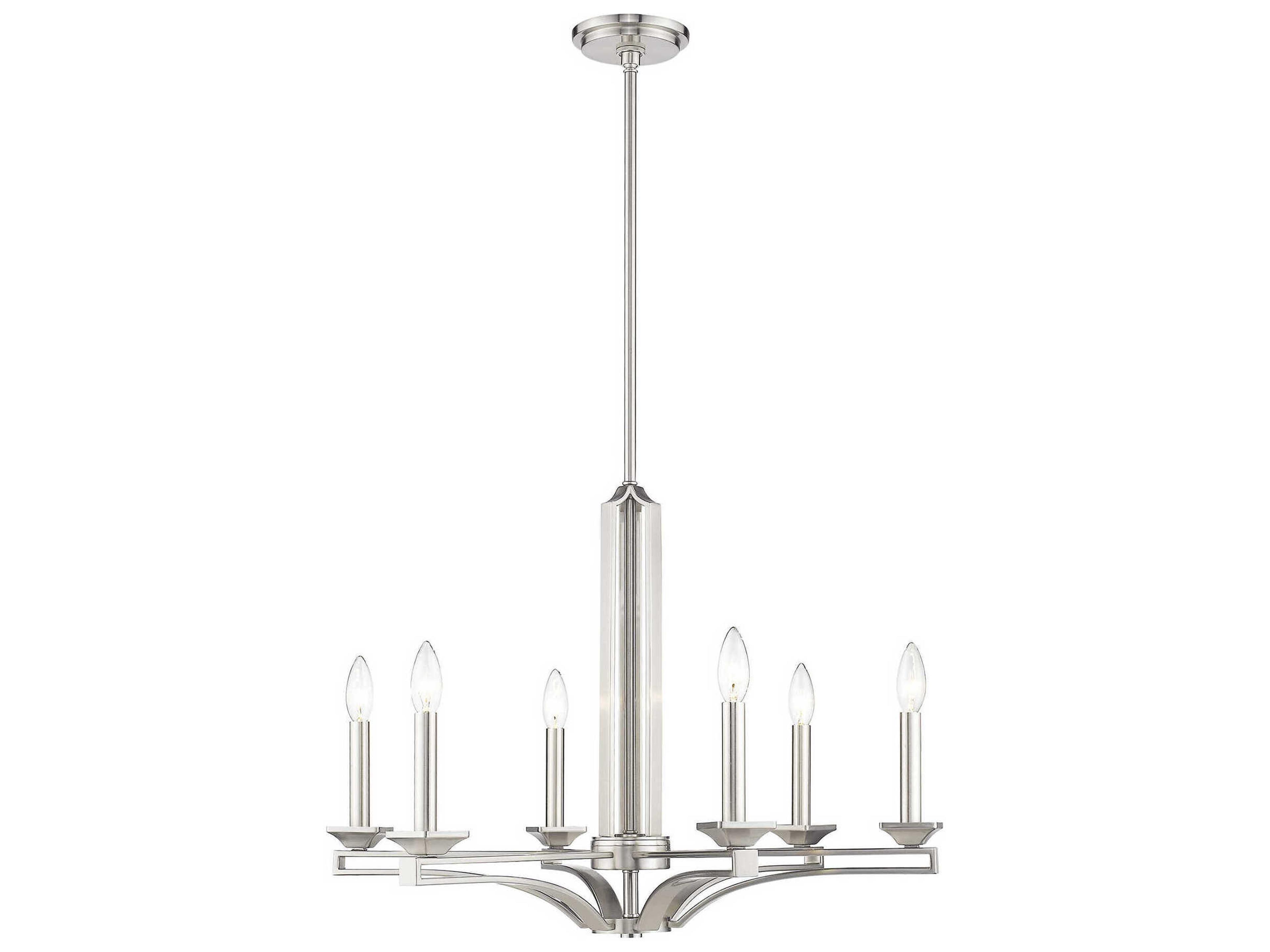 Trumbull 6-Light Brushed Nickel Candelabra Chandelier