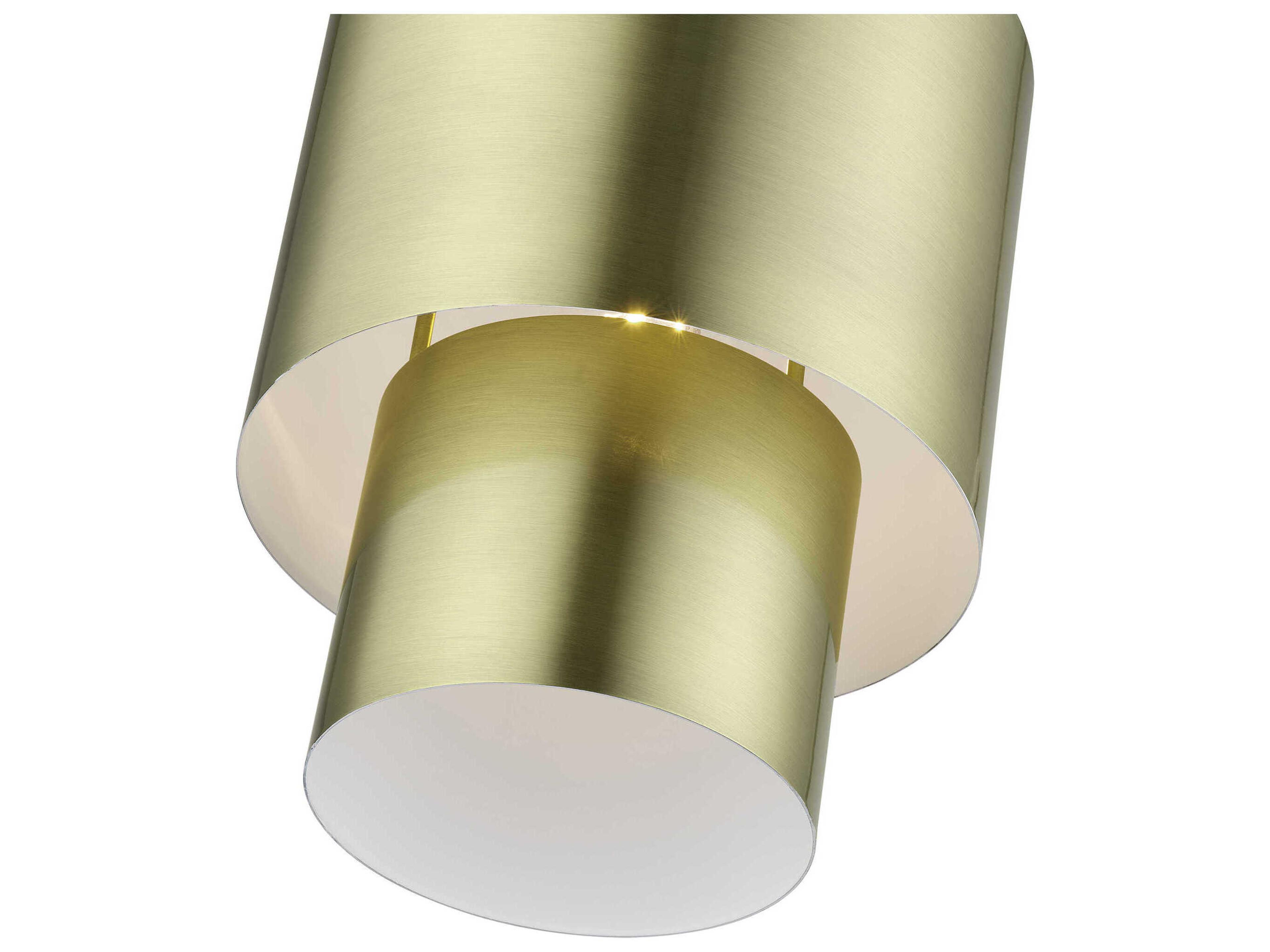 Livex Lighting Zolana 1-Light Antique Brass Drum Mini Pendant