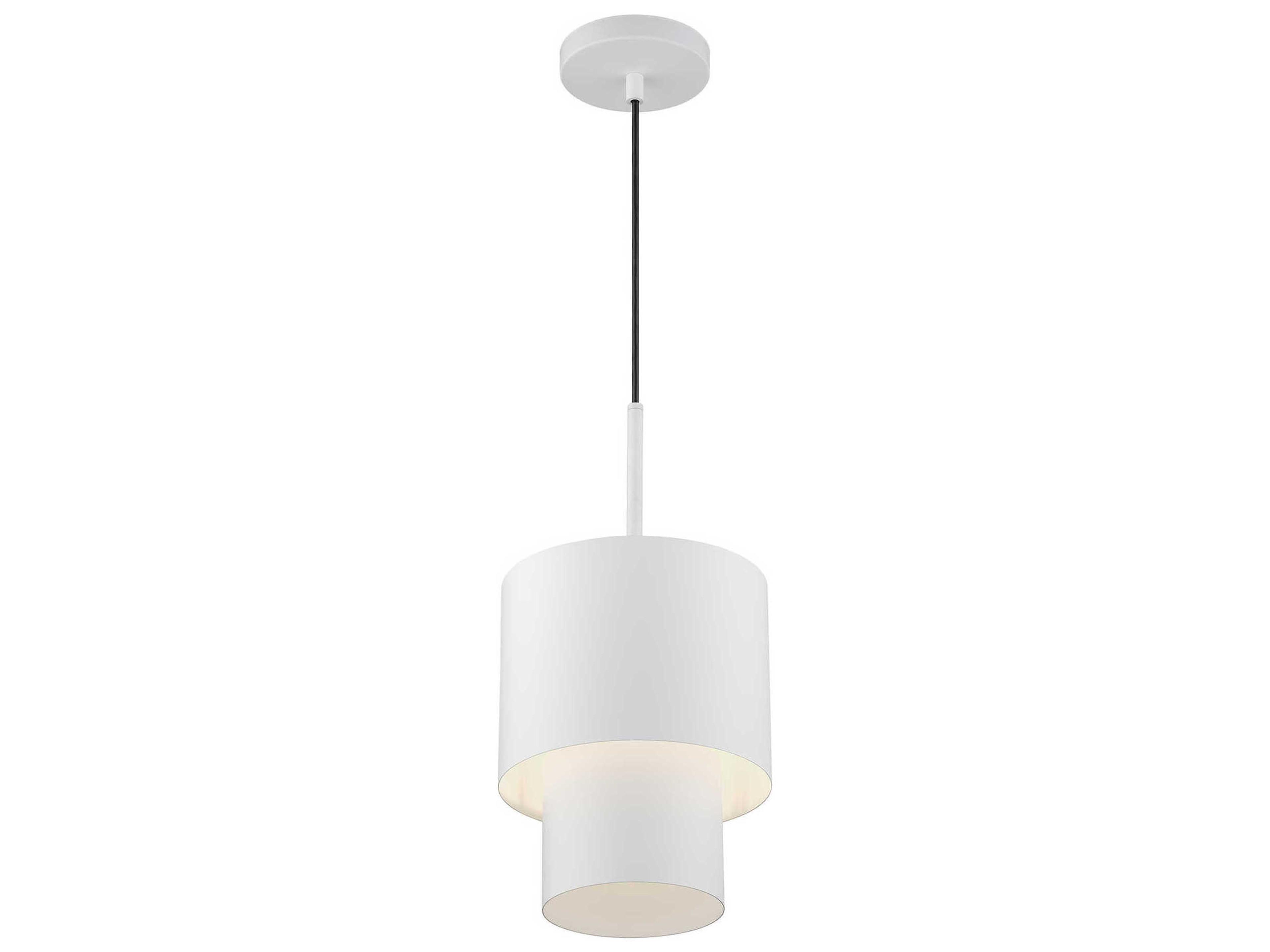 Livex Lighting Zolana 1-Light White Drum Mini Pendant