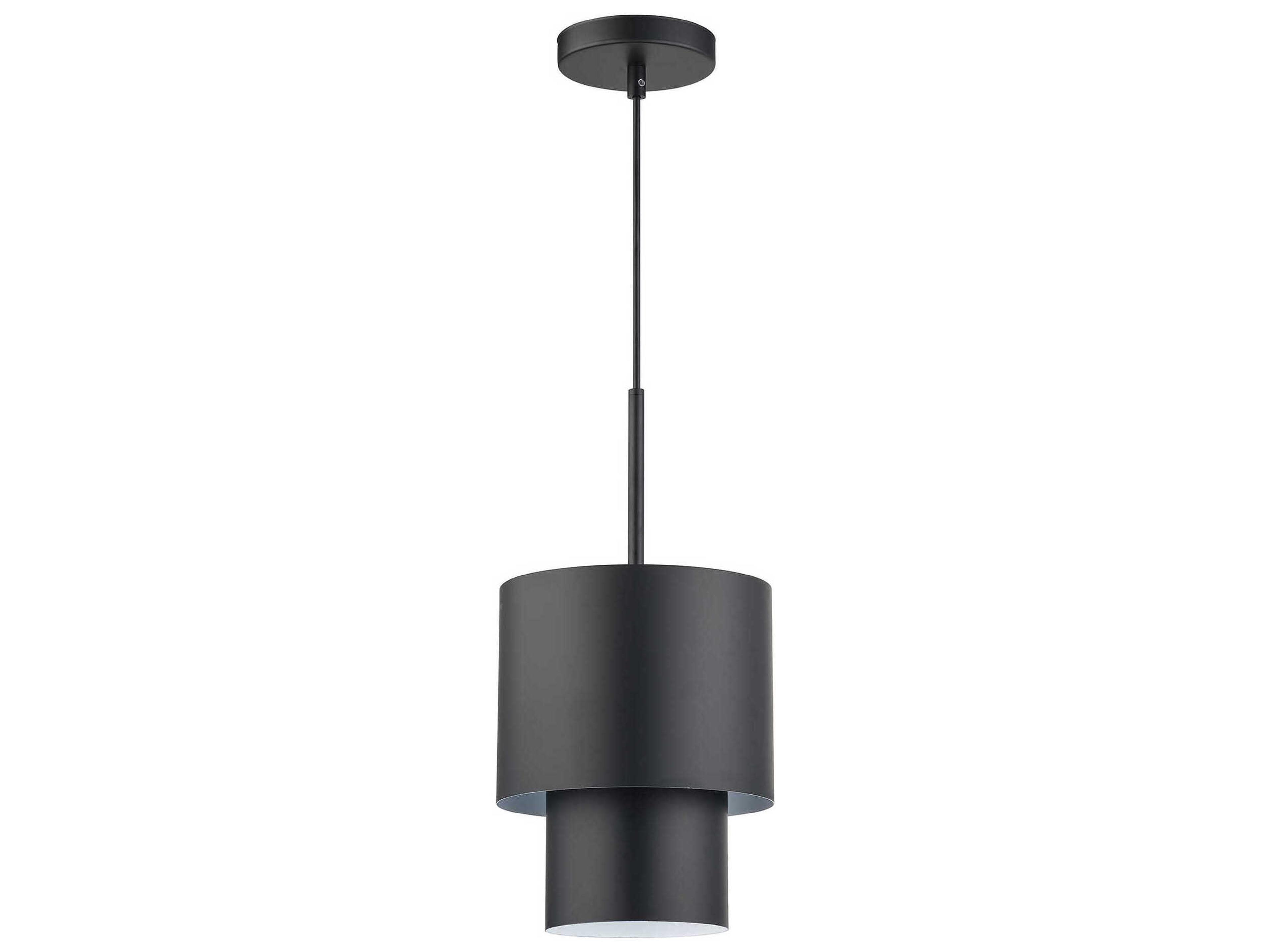 Zolana 1-Light Black Drum Mini Pendant