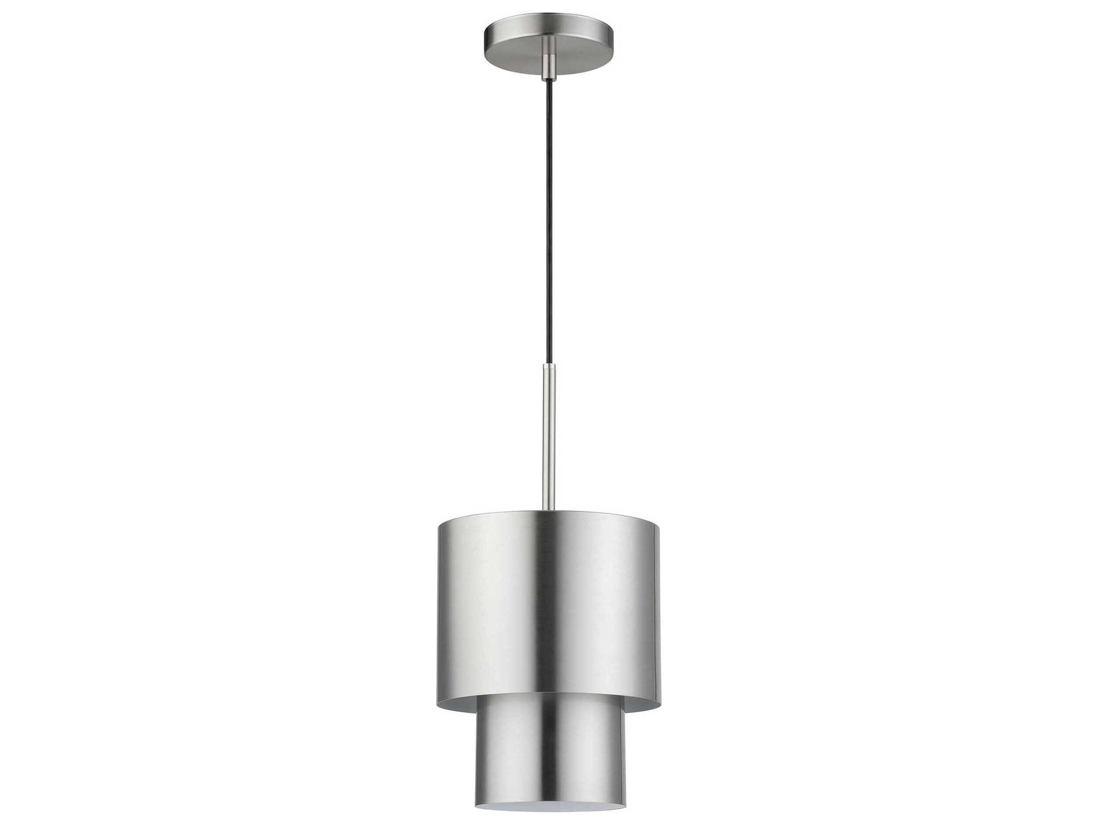 Zolana 1-Light Brushed Nickel Drum Mini Pendant