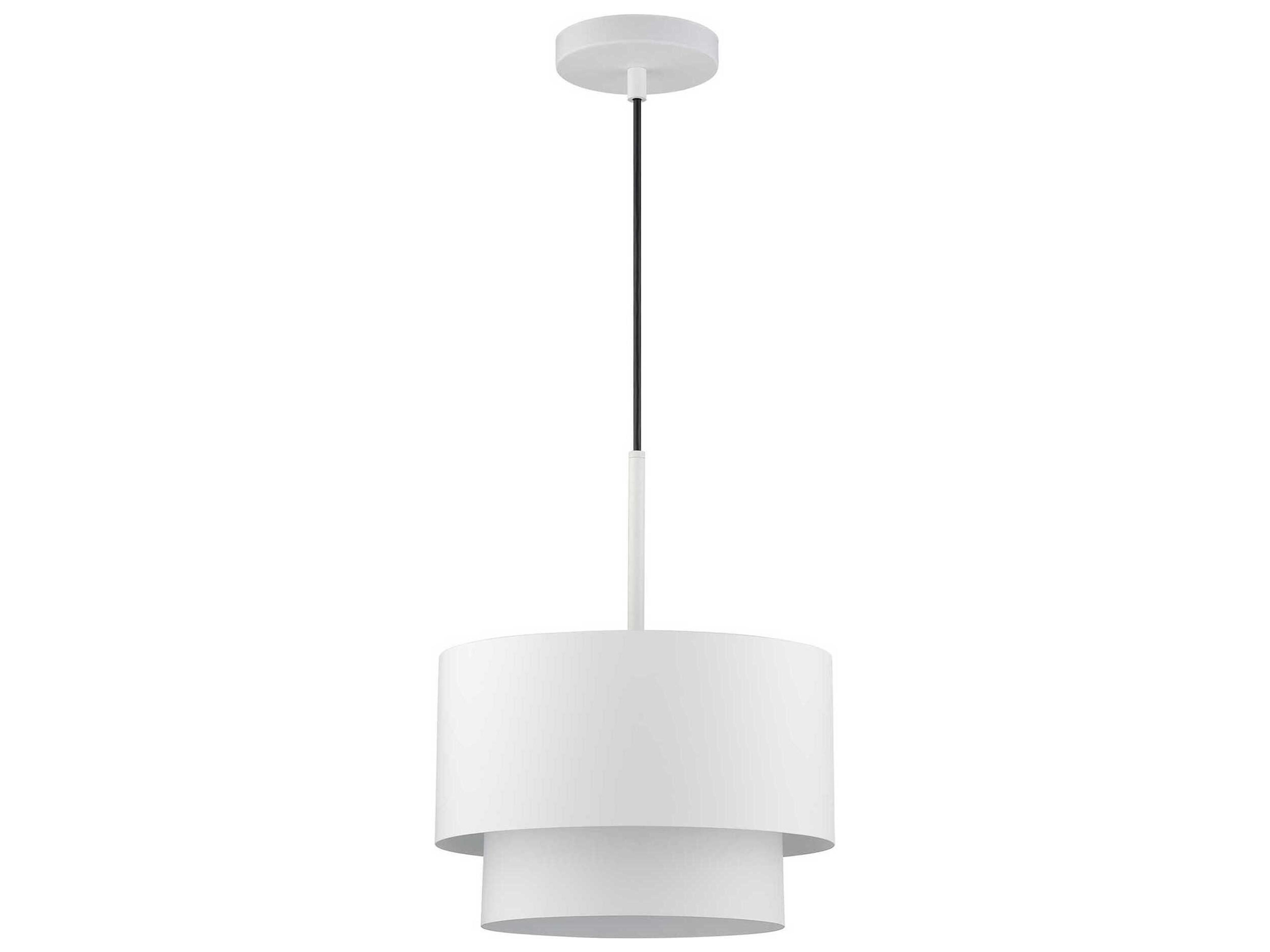 Zolana 1-Light White Drum Mini Pendant