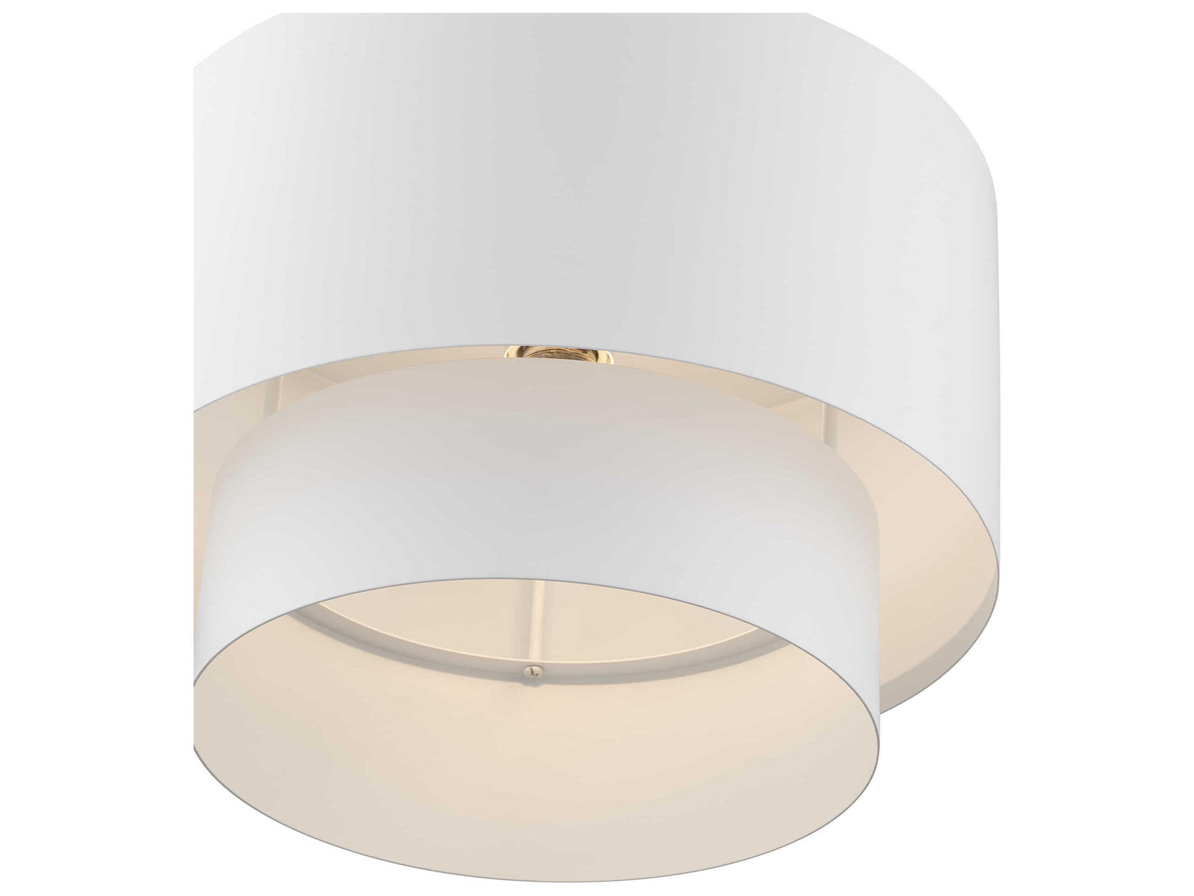 Livex Lighting Zolana 1-Light White Drum Mini Pendant
