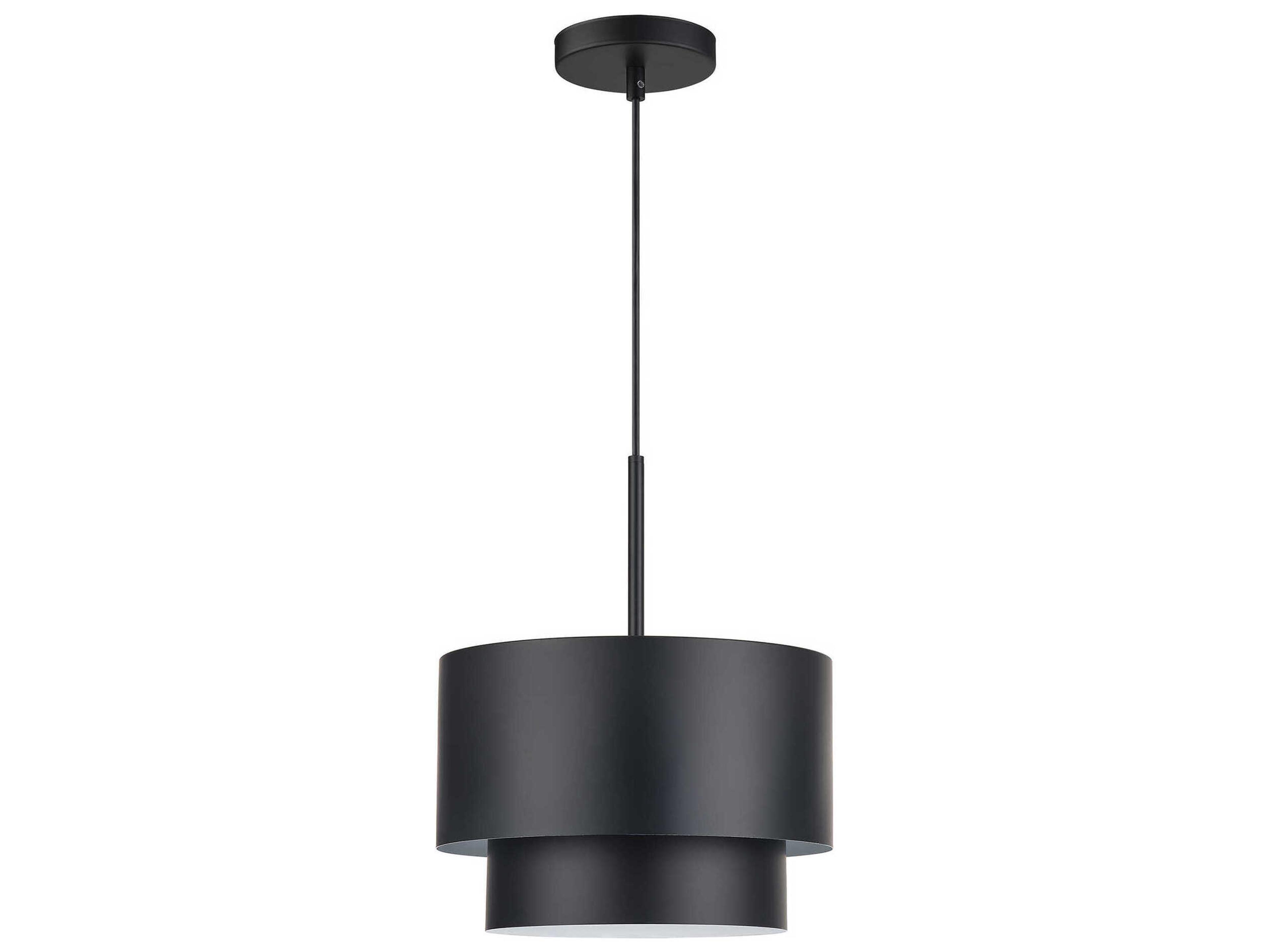 Zolana 1-Light Black Drum Mini Pendant