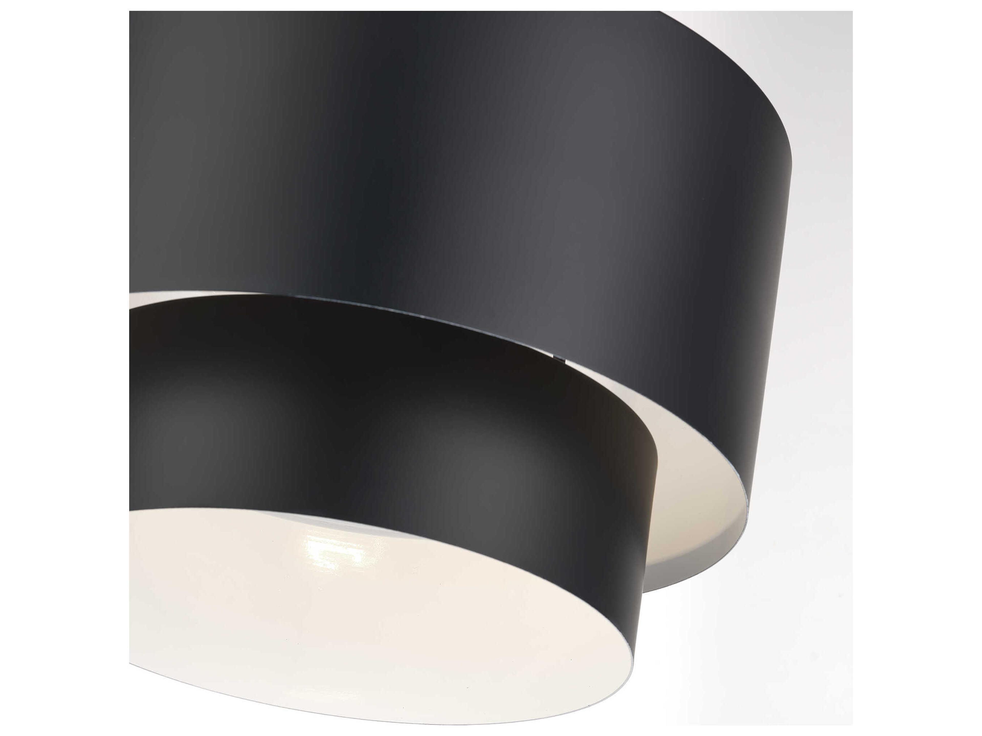 Livex Lighting Zolana 1-Light Black Drum Mini Pendant