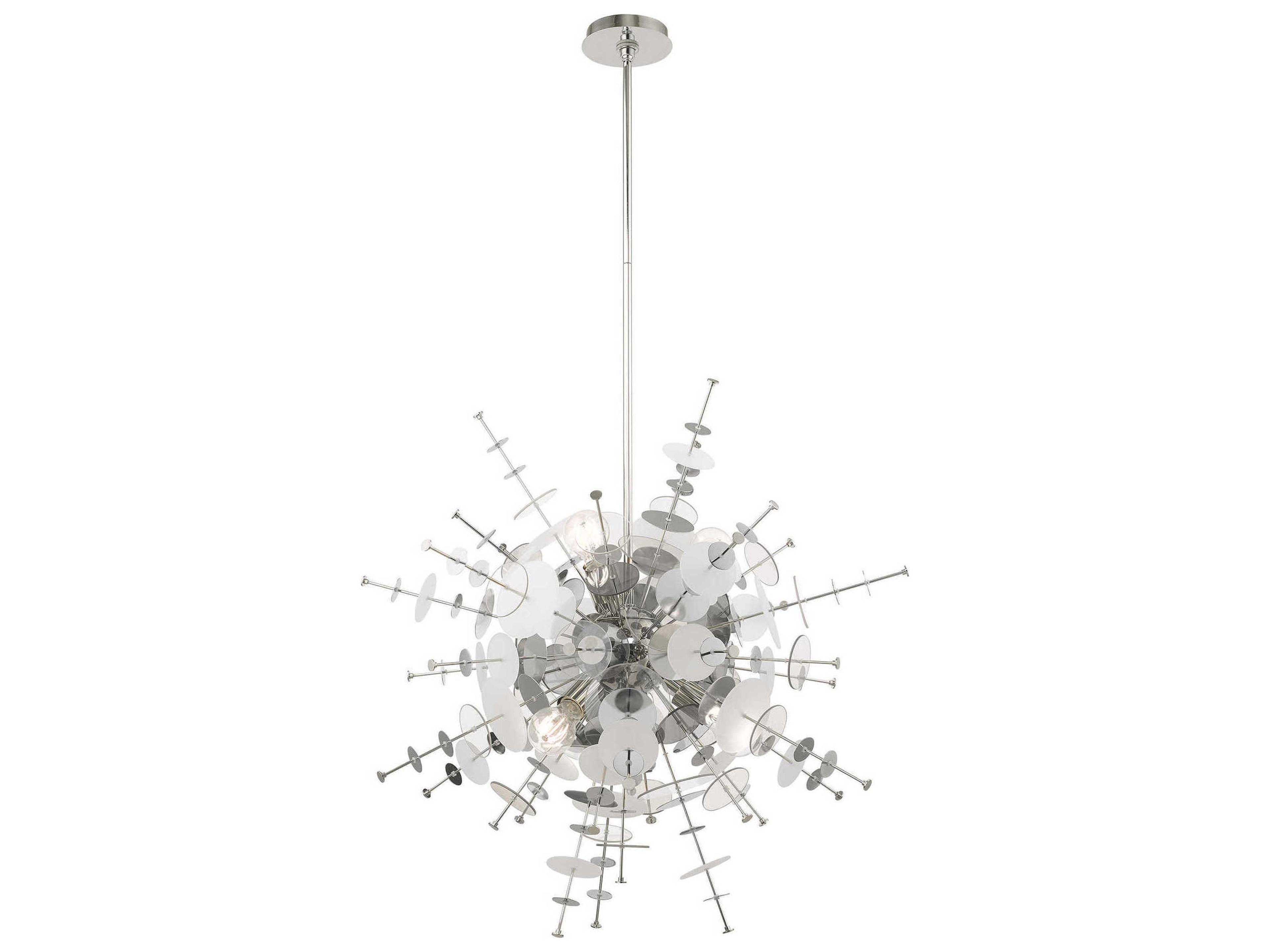 Circulo 6-Light Polished Chrome Glass Pendant